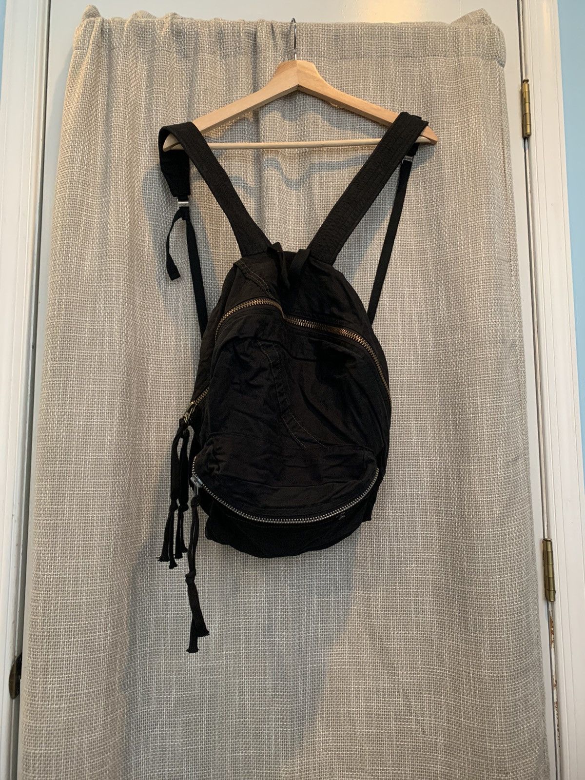Greg Lauren Greg Lauren Scraps Black Patchwork Canvas Backpack Size ONE SIZE - 1 Thumbnail