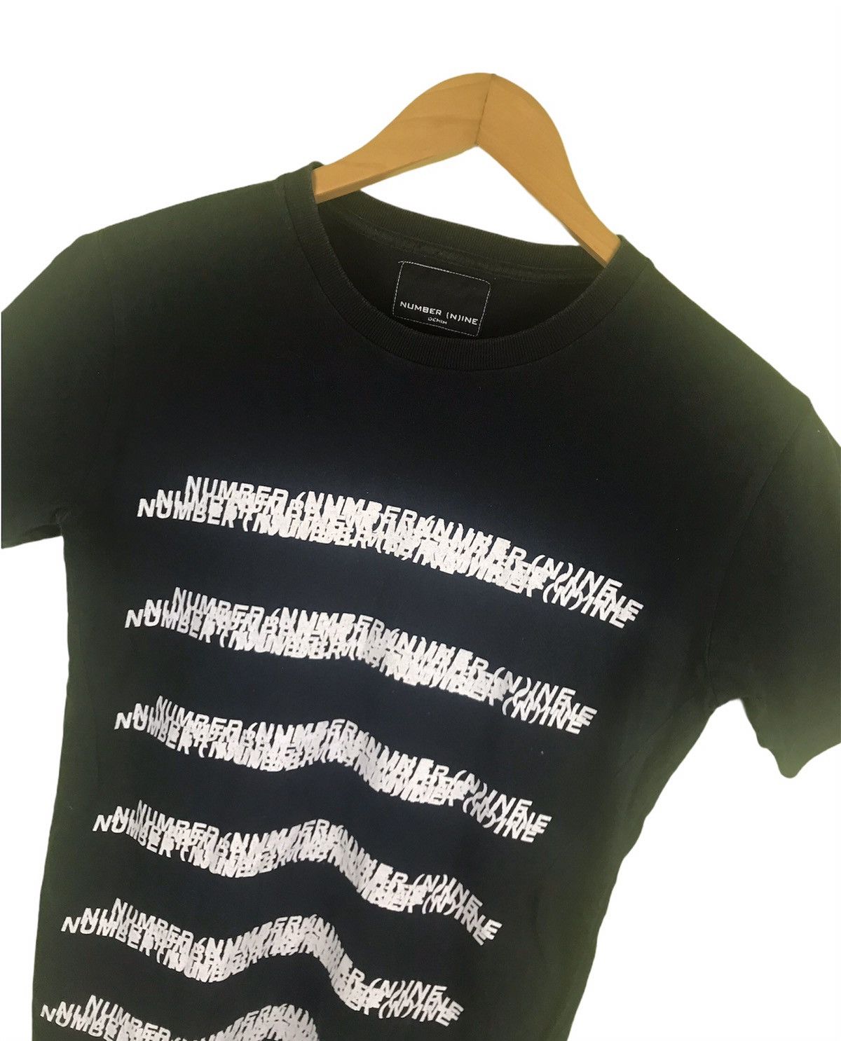 Number (N)ine Number Nine Big Font Mirror Short Sleeve Shirt Size US S / EU 44-46 / 1 - 2 Thumbnail