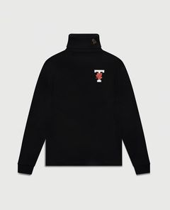 Quarter Zip Mockneck Sweatshirt - Black - October's Very Own