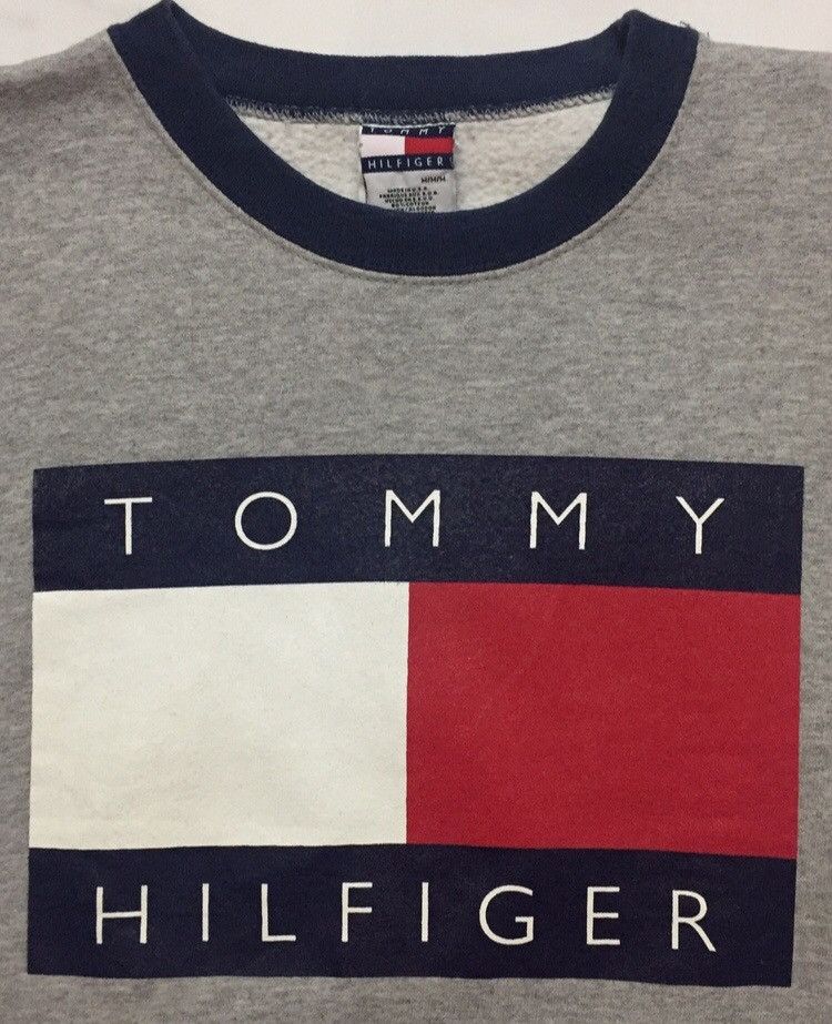 Tommy Hilfiger VINTAGE 90s TOMMY HILFIGER BIG LOGO USA BRAND SWEATSHIRT Size US M / EU 48-50 / 2 - 3 Thumbnail