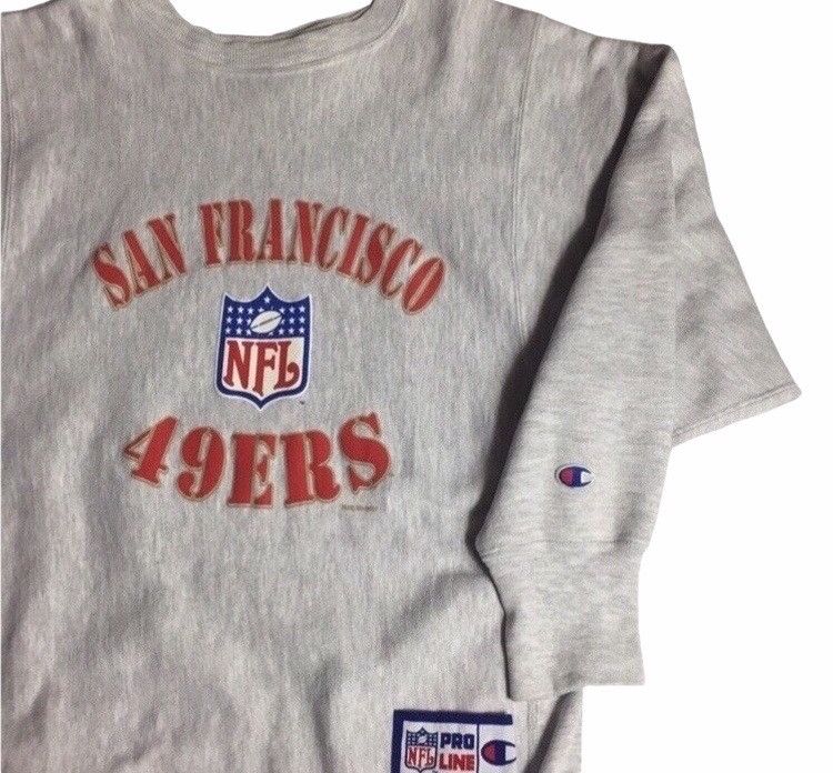 VINTAGE 90s CHAMPION SF 49ERS REVERSE WEAVE NFL SWEATSHIRT