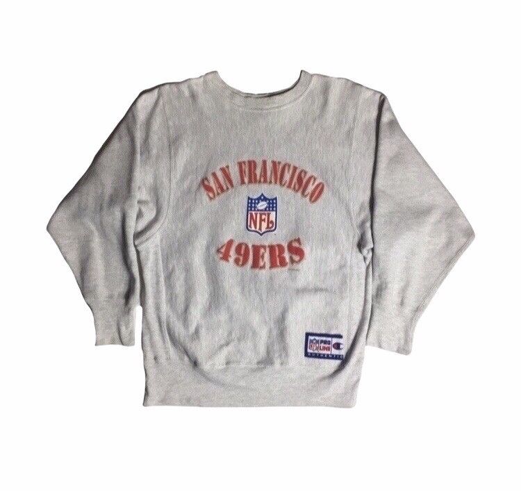 VINTAGE 90s CHAMPION SF 49ERS REVERSE WEAVE NFL