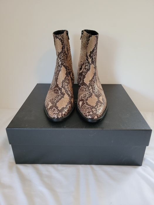 From The First From The First Luca 40mm Side Zip Snake-Effect Boots ...