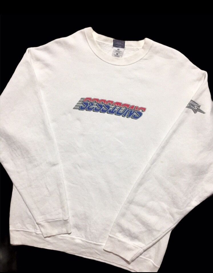 Sessions VINTAGE 90s SESSIONS SKATEBOARDS BIG LOGO BRAND SWEATSHIRT Size US L / EU 52-54 / 3 - 2 Thumbnail