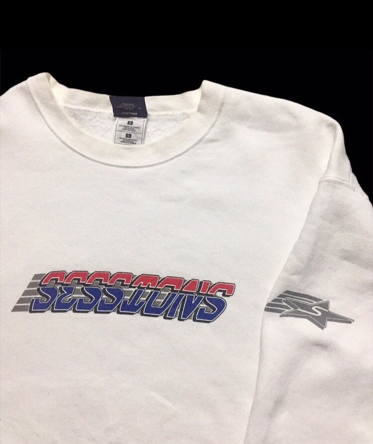 Sessions VINTAGE 90s SESSIONS SKATEBOARDS BIG LOGO BRAND SWEATSHIRT Size US L / EU 52-54 / 3 - 3 Thumbnail