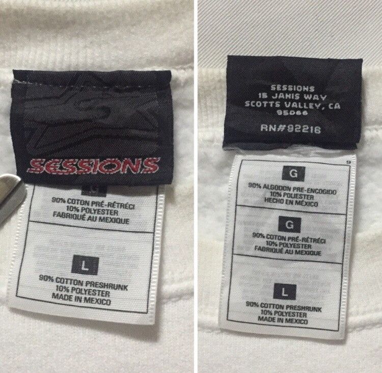 Sessions VINTAGE 90s SESSIONS SKATEBOARDS BIG LOGO BRAND SWEATSHIRT Size US L / EU 52-54 / 3 - 4 Thumbnail