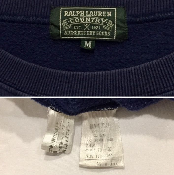 Polo Ralph Lauren VINTAGE 90s POLO COUNTRY RALPH LAUREN USA FLAG SWEATSHIRT Size US M / EU 48-50 / 2 - 3 Thumbnail