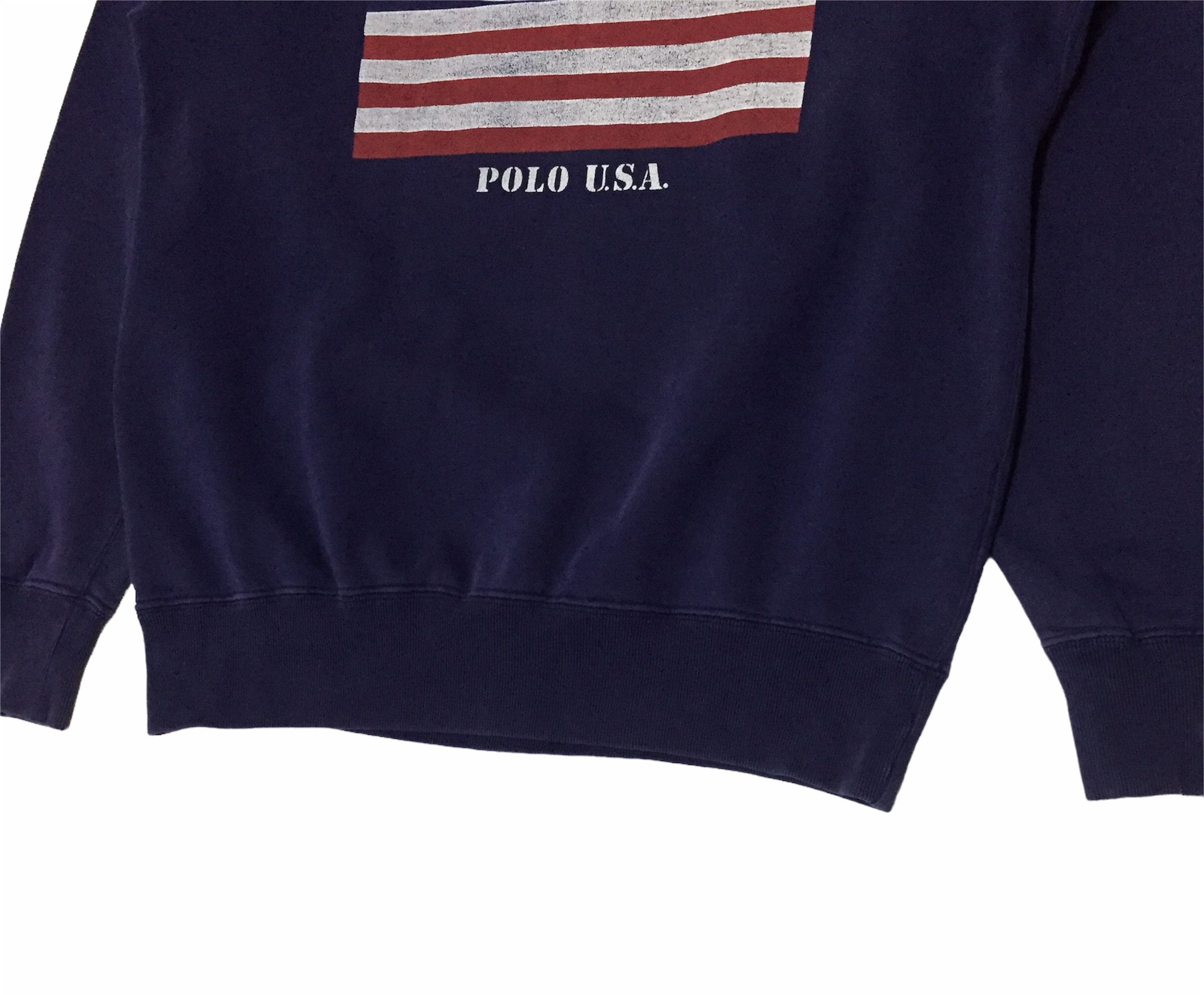 Polo Ralph Lauren VINTAGE 90s POLO COUNTRY RALPH LAUREN USA FLAG SWEATSHIRT Size US M / EU 48-50 / 2 - 6 Thumbnail