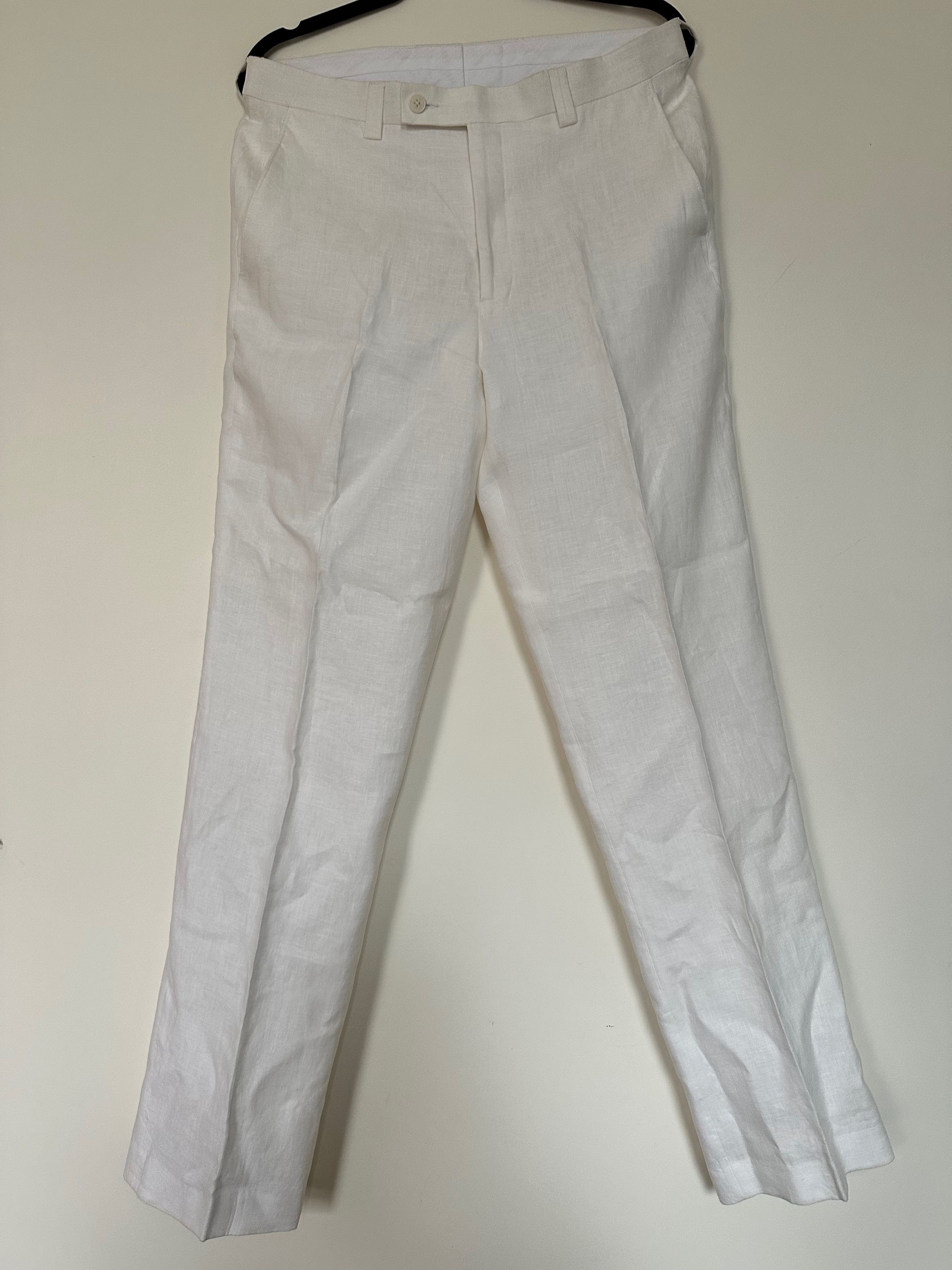 Calvin Klein Calvin Klein White Linen Pants | Grailed