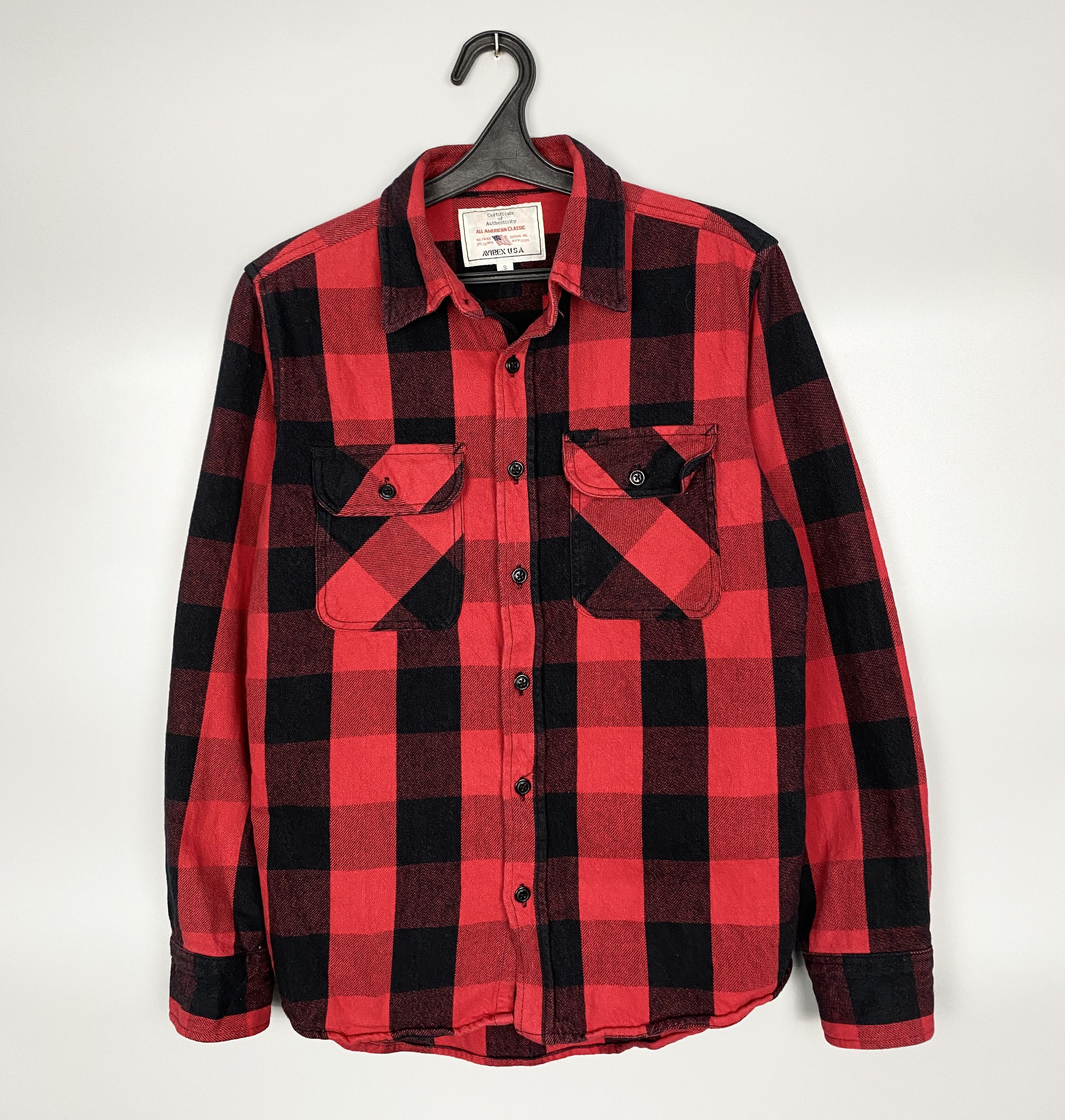 Avirex Vintage AVIREX USA American Classic Flannel Checkered Shirt Size US S / EU 44-46 / 1 - 1 Thumbnail