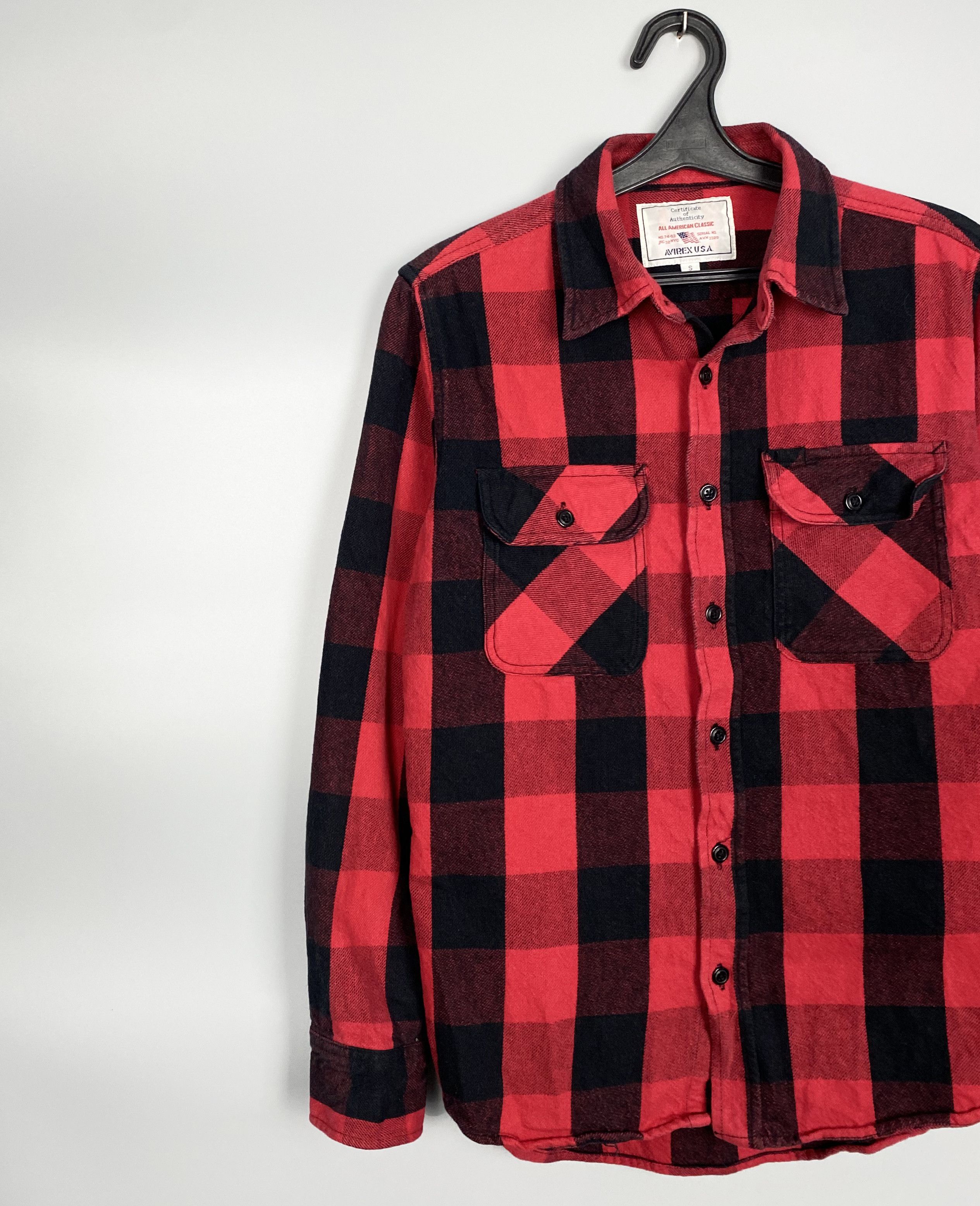 Avirex Vintage AVIREX USA American Classic Flannel Checkered Shirt Size US S / EU 44-46 / 1 - 2 Thumbnail