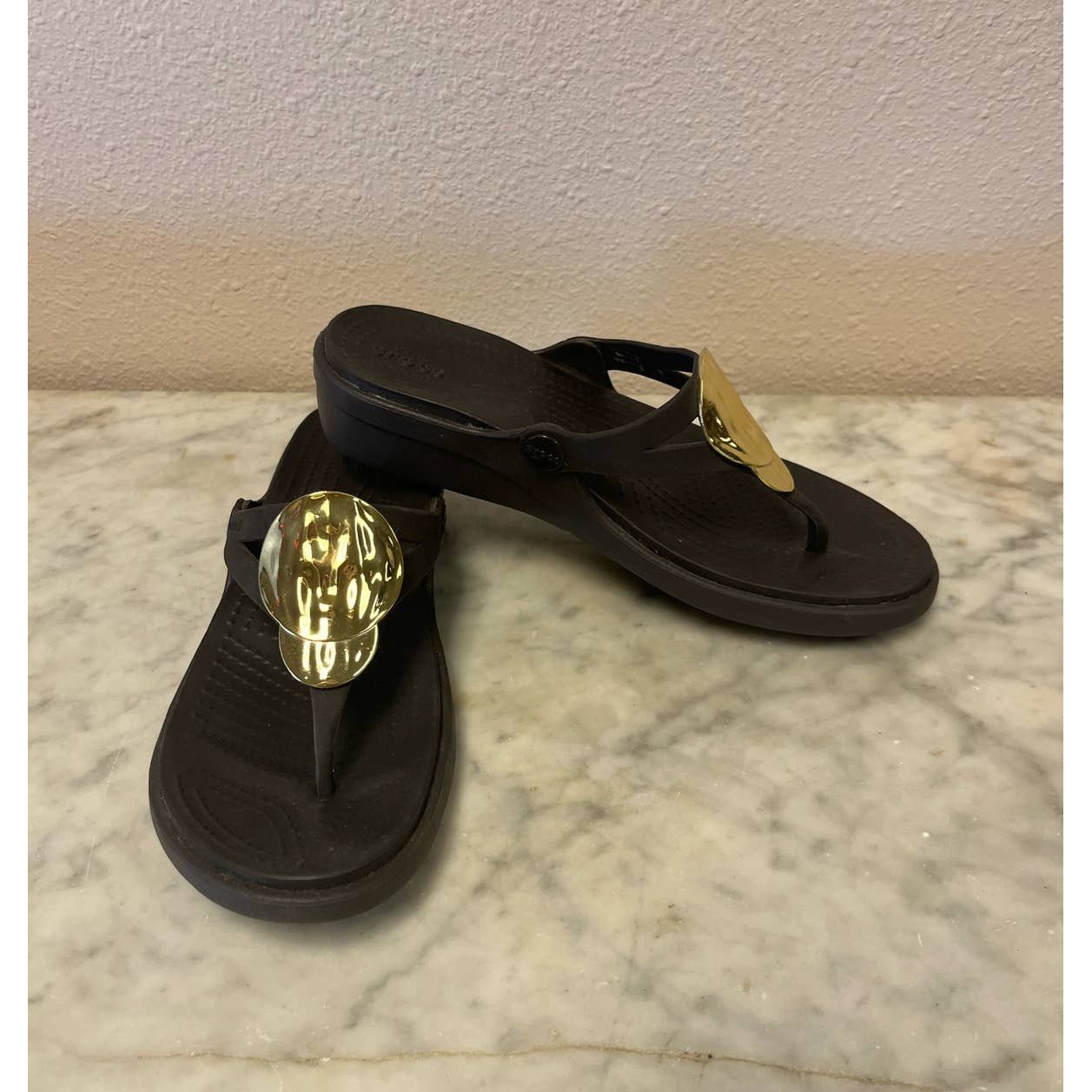 Crocs Dual Crocs comfort decorative flip flop sandals | Grailed