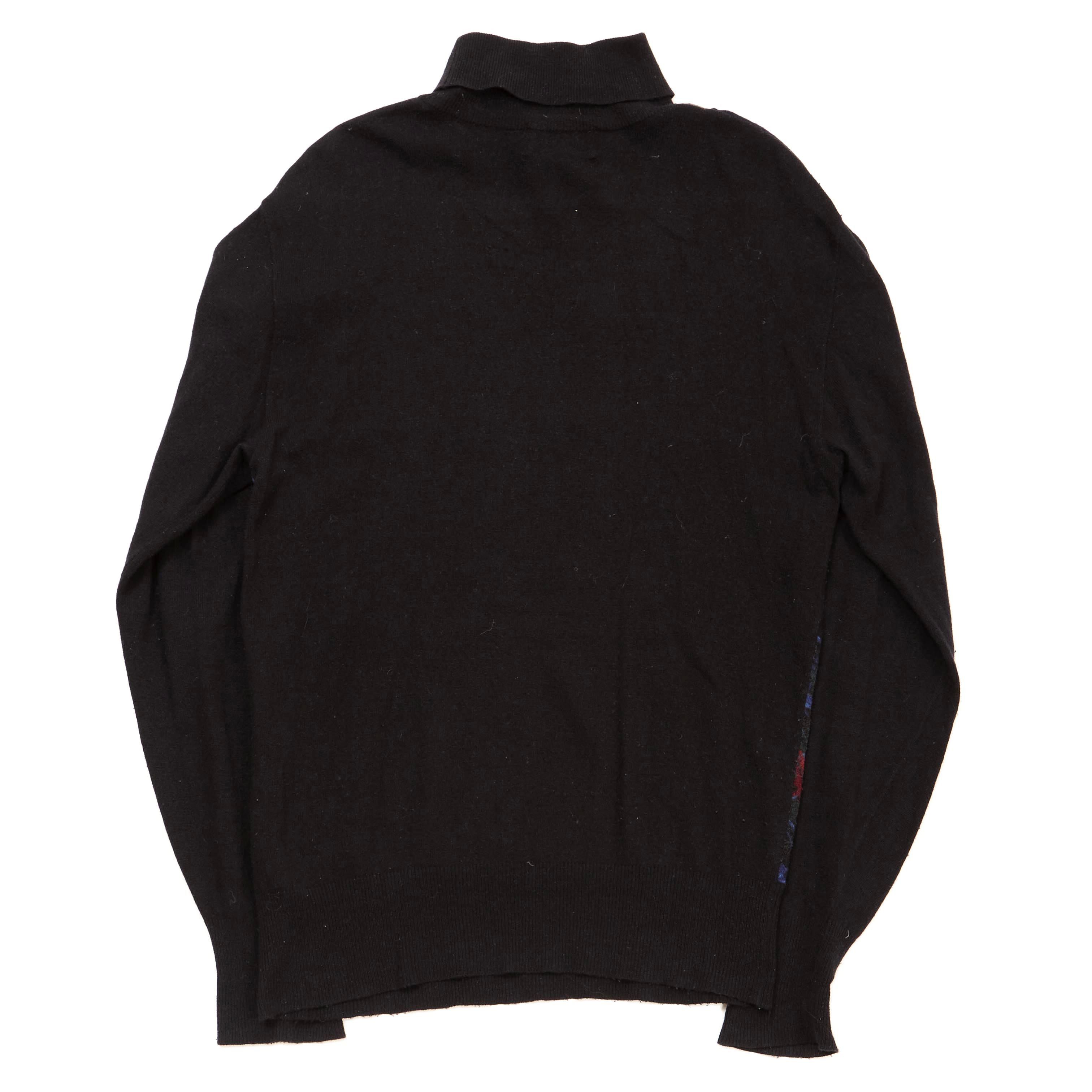 Comme des Garcons × Comme des Garcons Homme Plus AW88 Floral-Print Patchwork Turtleneck Sweater Size US M / EU 48-50 / 2 - 2 Thumbnail