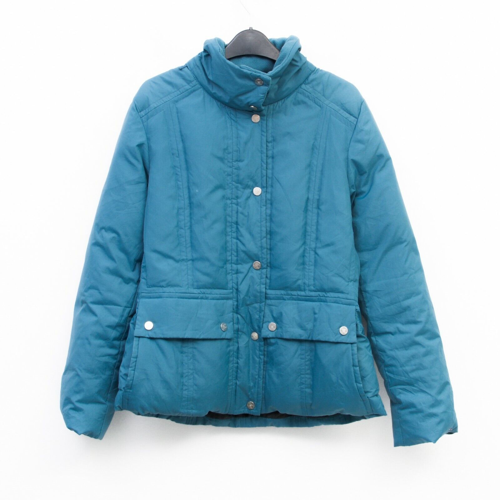 Tommy Hilfiger Down Puffer L Women Jacket Padded Coat Winter Blue Outdoors Size L / US 10 / IT 46 - 1 Thumbnail