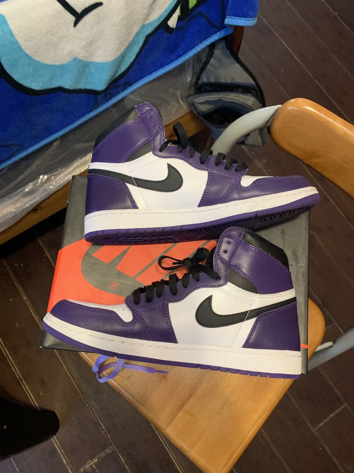 Jordan Brand Air Jordan 1 Court Purple Size US 10.5 / EU 43-44 - 5 Thumbnail