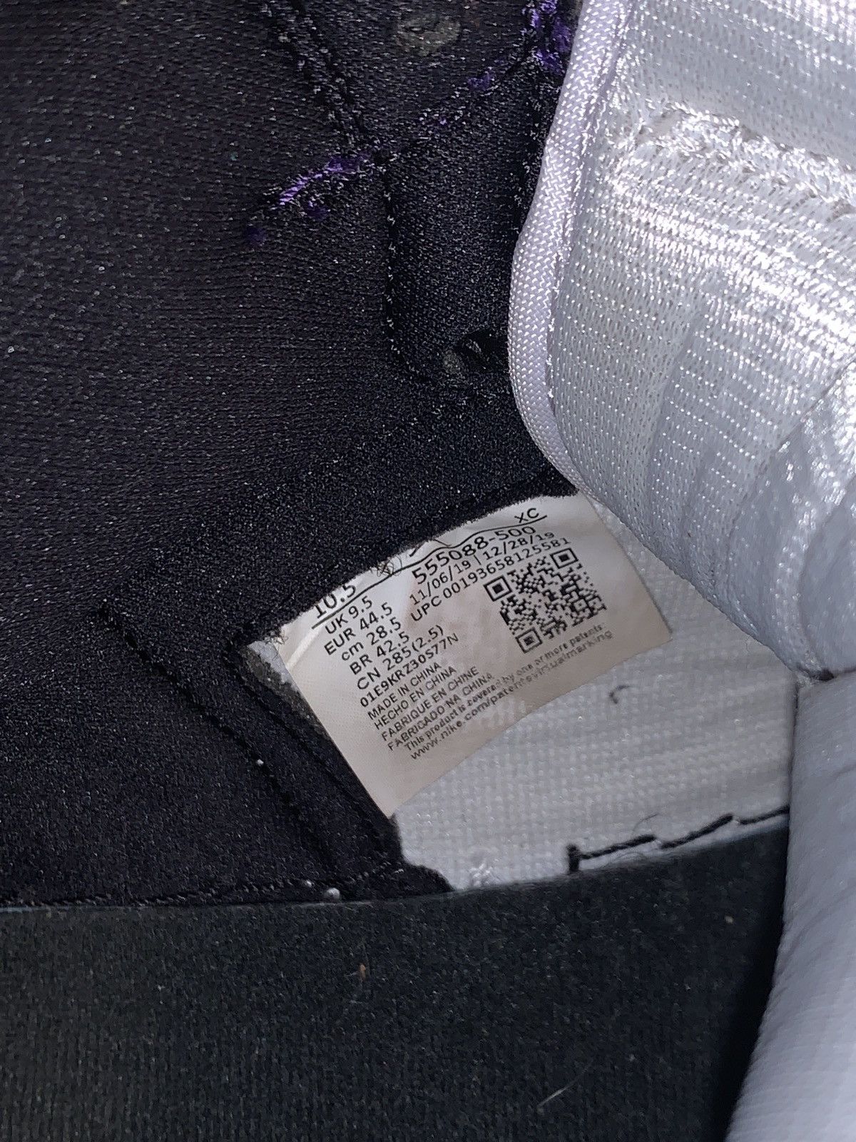 Jordan Brand Air Jordan 1 Court Purple Size US 10.5 / EU 43-44 - 4 Thumbnail