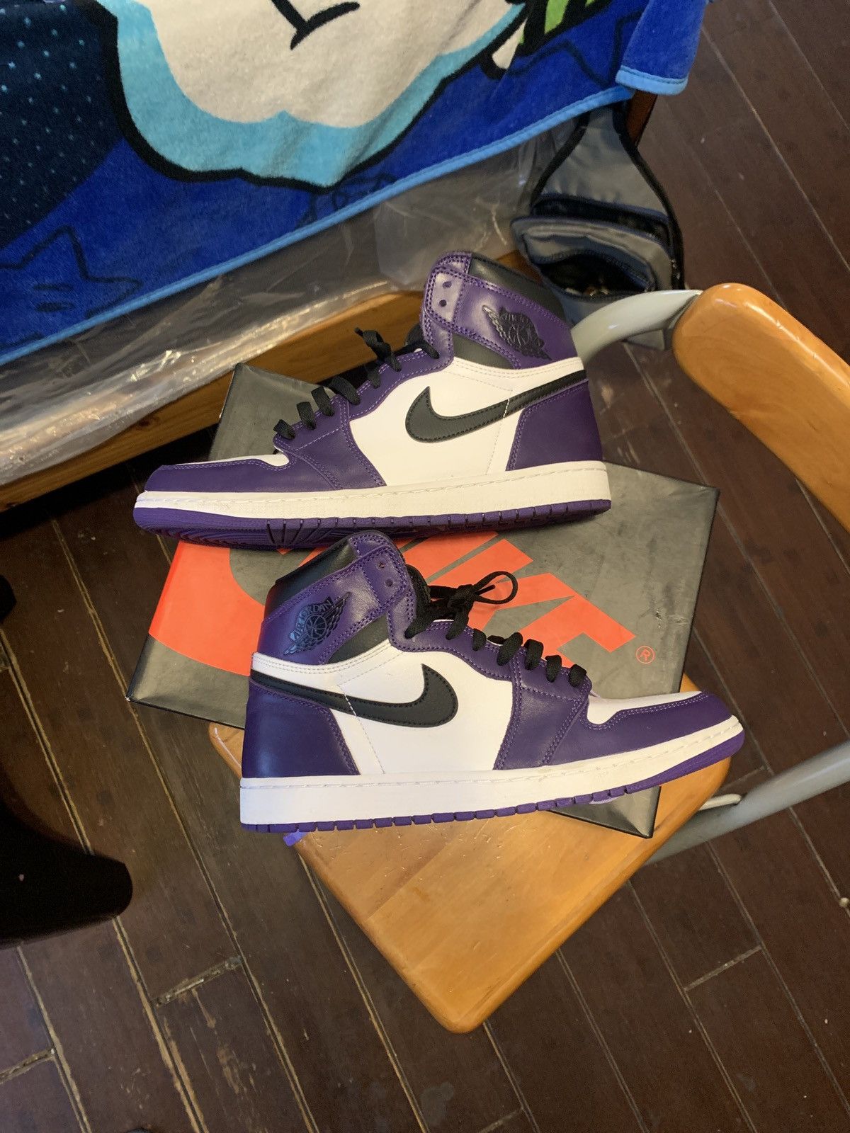Jordan Brand Air Jordan 1 Court Purple Size US 10.5 / EU 43-44 - 6 Thumbnail