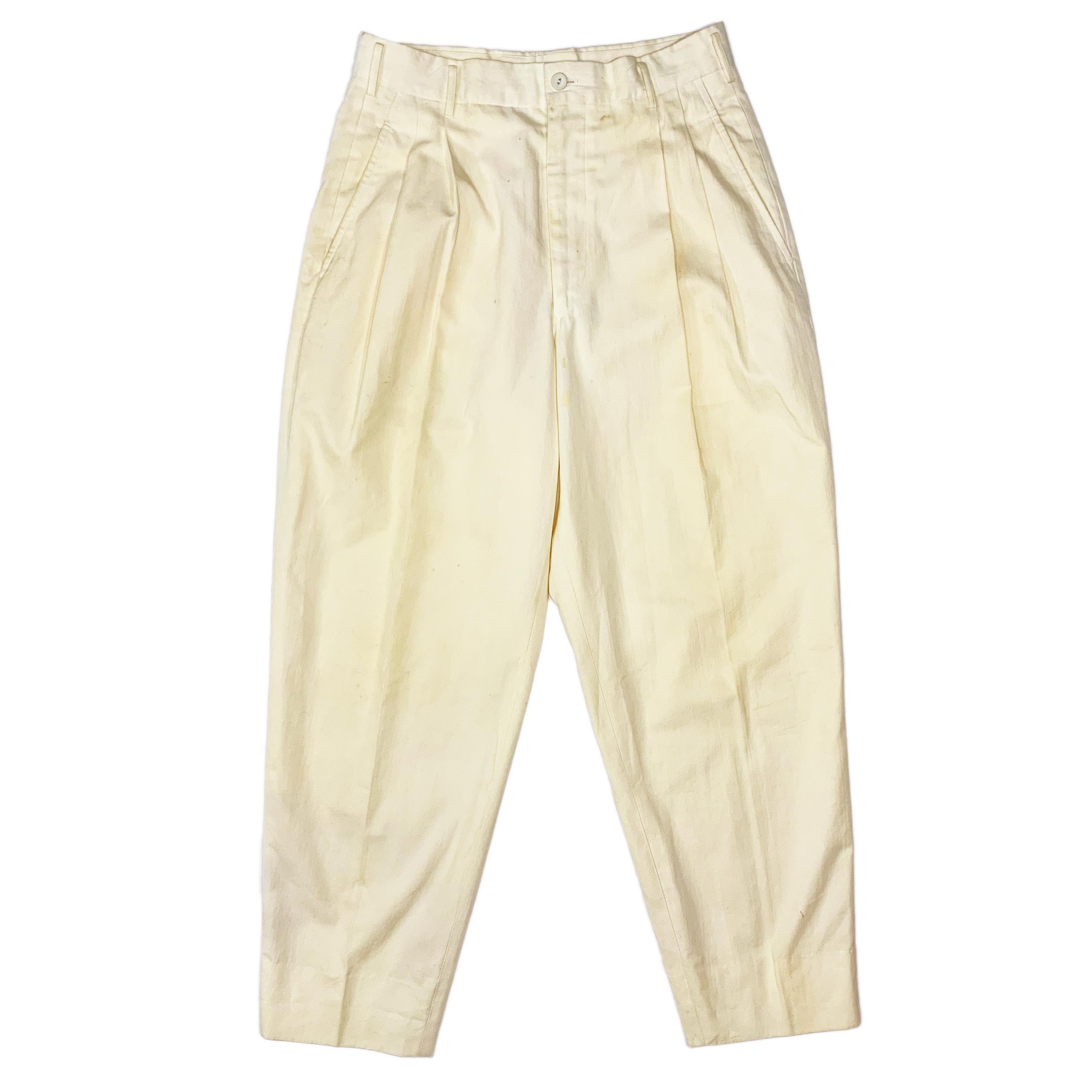 Comme des Garcons × Comme des Garcons Homme Plus SS87 Cotton Pants Size US 30 / EU 46 - 1 Thumbnail