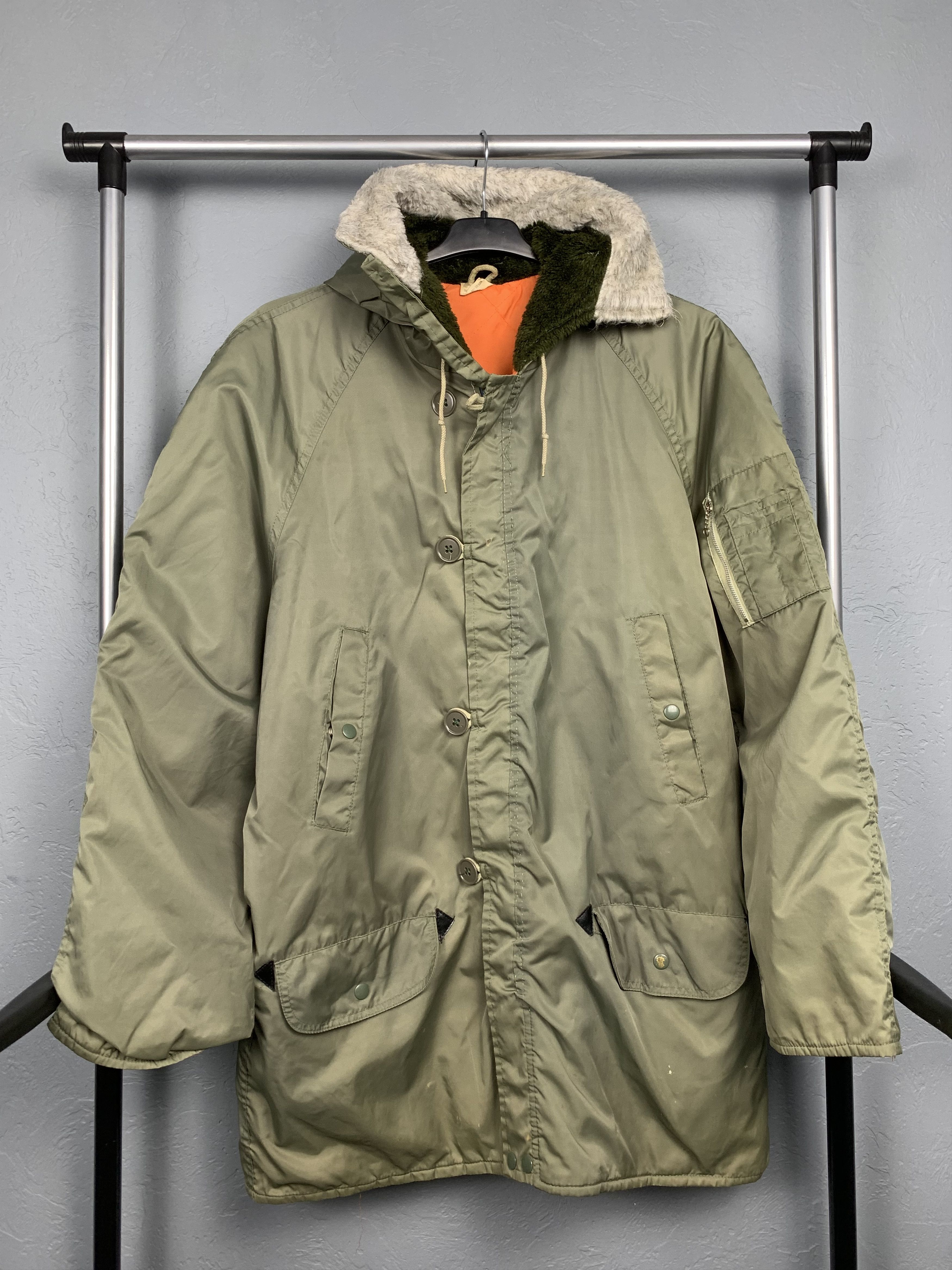 Vintage Vintage USAF Air Force Extreme N3B Parka Bomber Fur Jacket Size US M / EU 48-50 / 2 - 1 Thumbnail