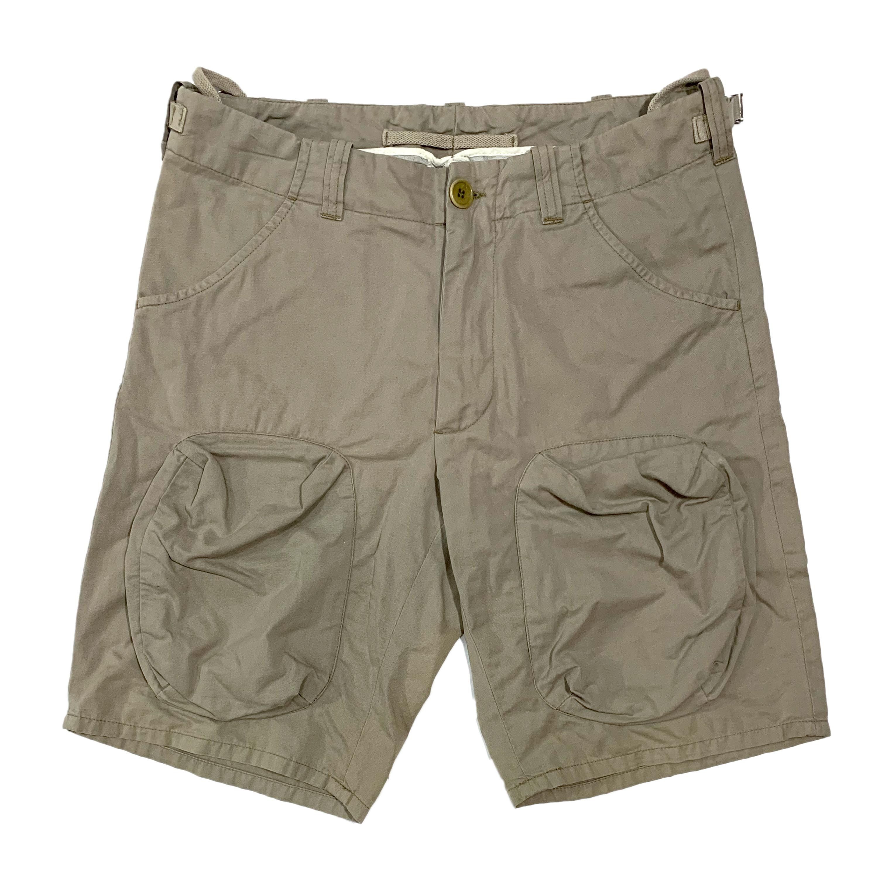 Pre-owned Helmut Lang Ss00 Flight Cargo Shorts In Beige