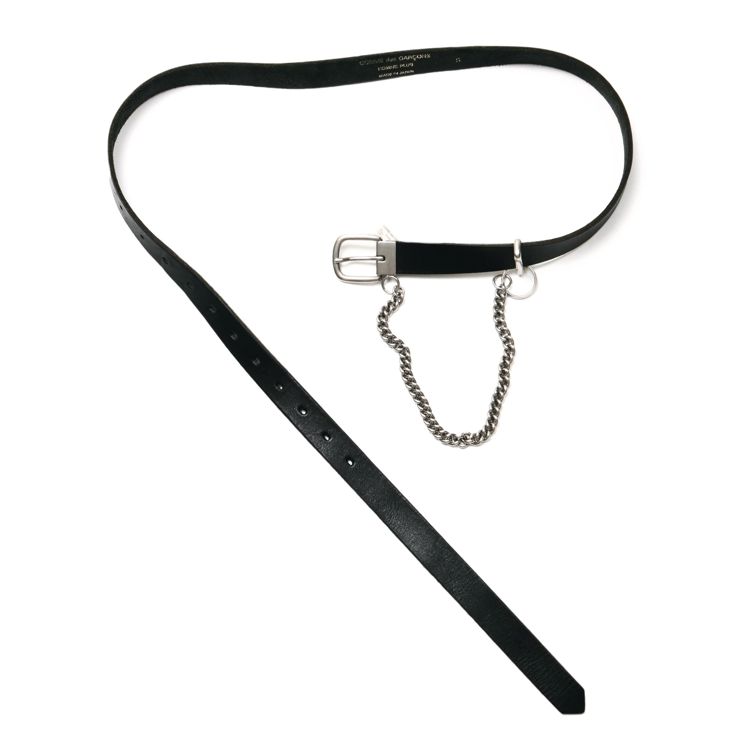 Comme des Garcons AW06 Cowhide Leather Belt with Chain Size 32 - 1 Thumbnail