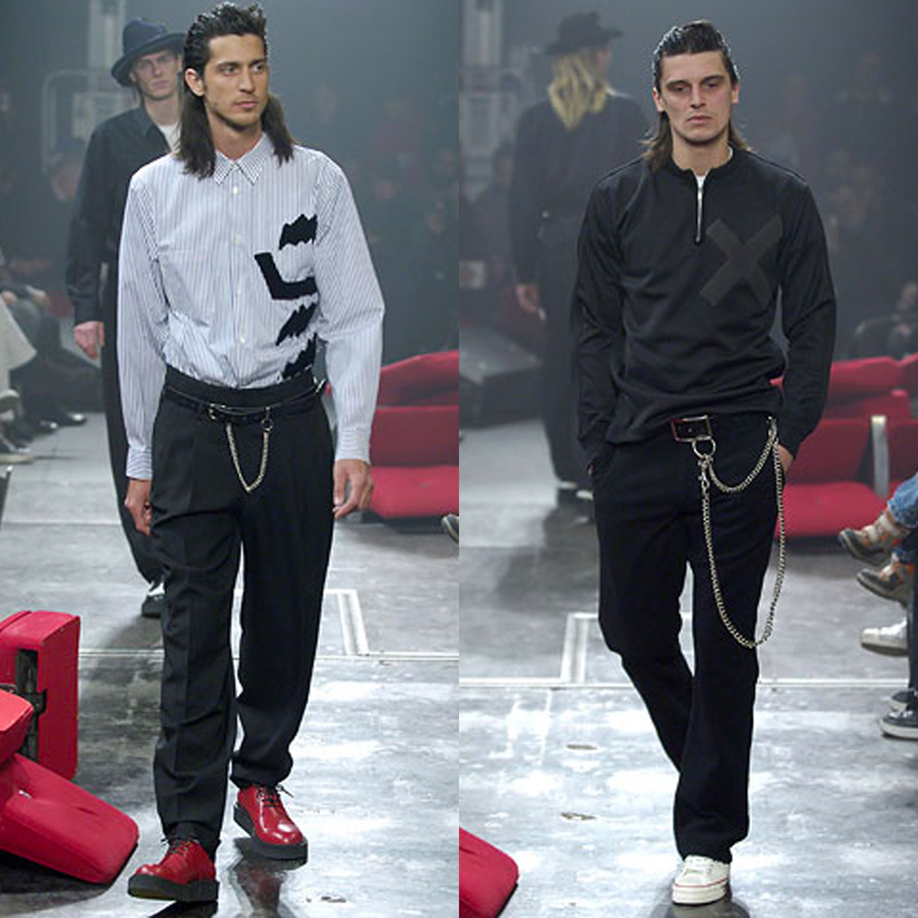 Comme des Garcons AW06 Cowhide Leather Belt with Chain Size 32 - 3 Thumbnail