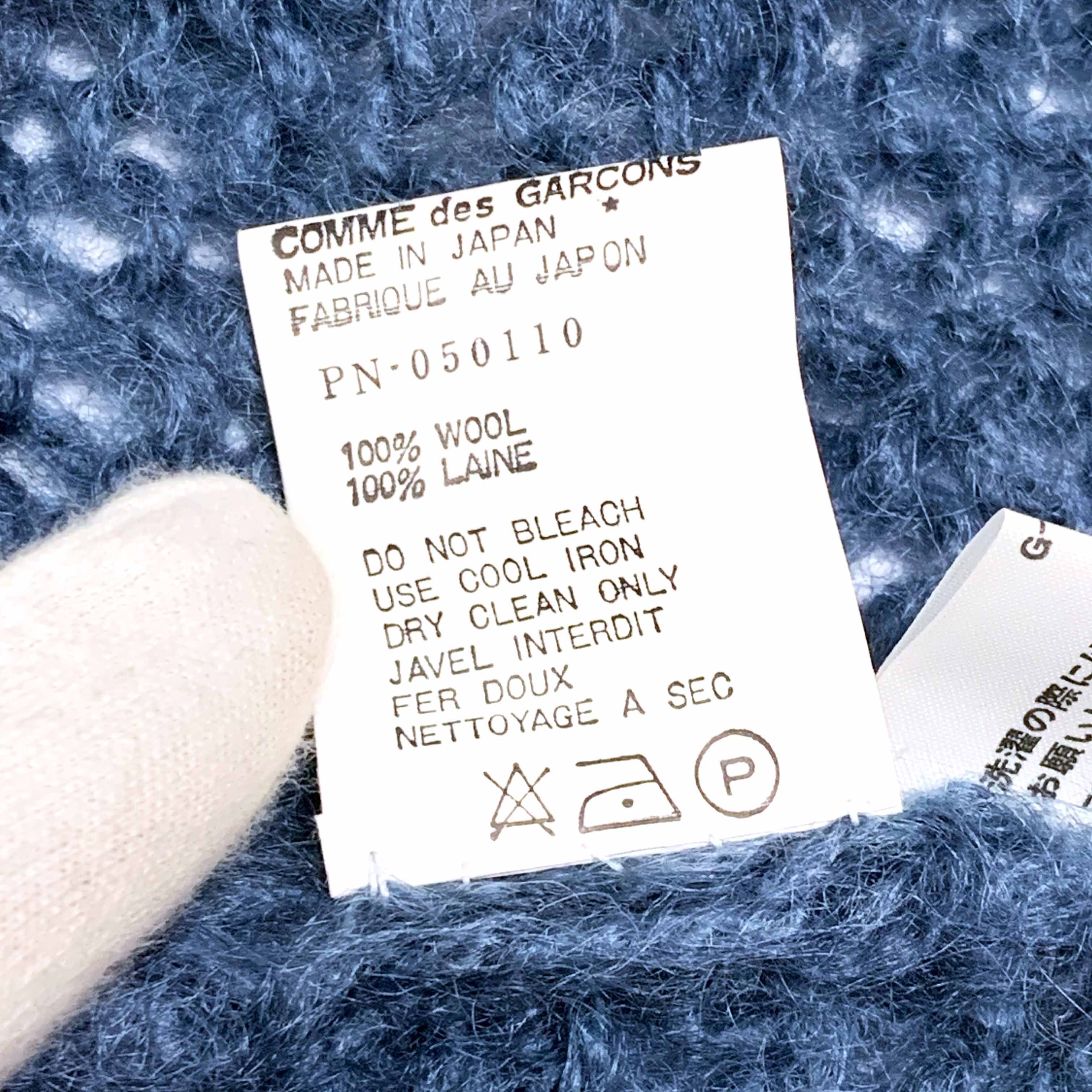 Comme des Garcons × Comme des Garcons Homme Plus AW91 Mesh Knit Wool Sweater Size US L / EU 52-54 / 3 - 5 Thumbnail