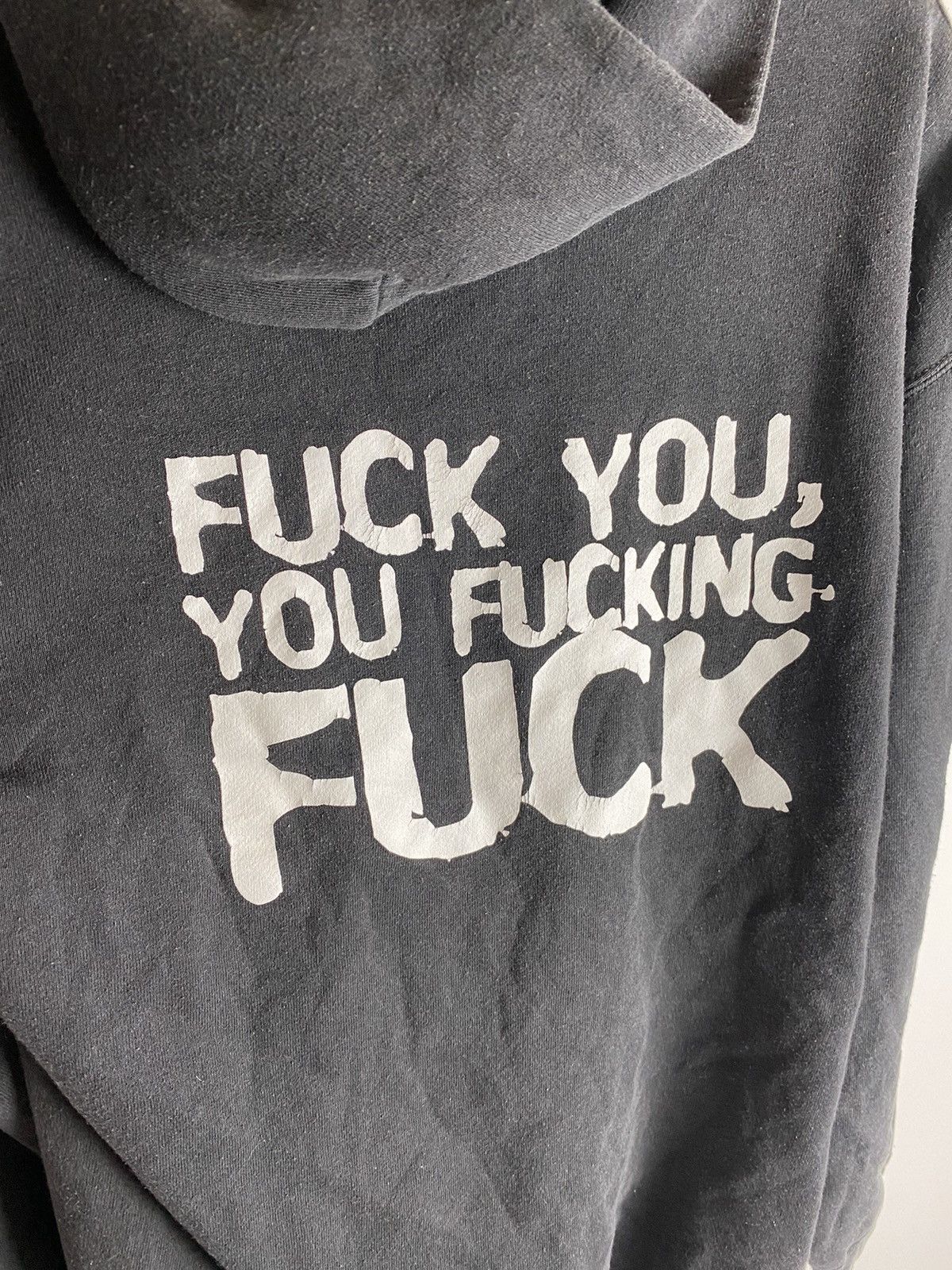 Vintage VINTAGE FUCK YOU, YOU FUCKIN, FUCK HOODIE Size US XL / EU 56 / 4 - 2 Thumbnail