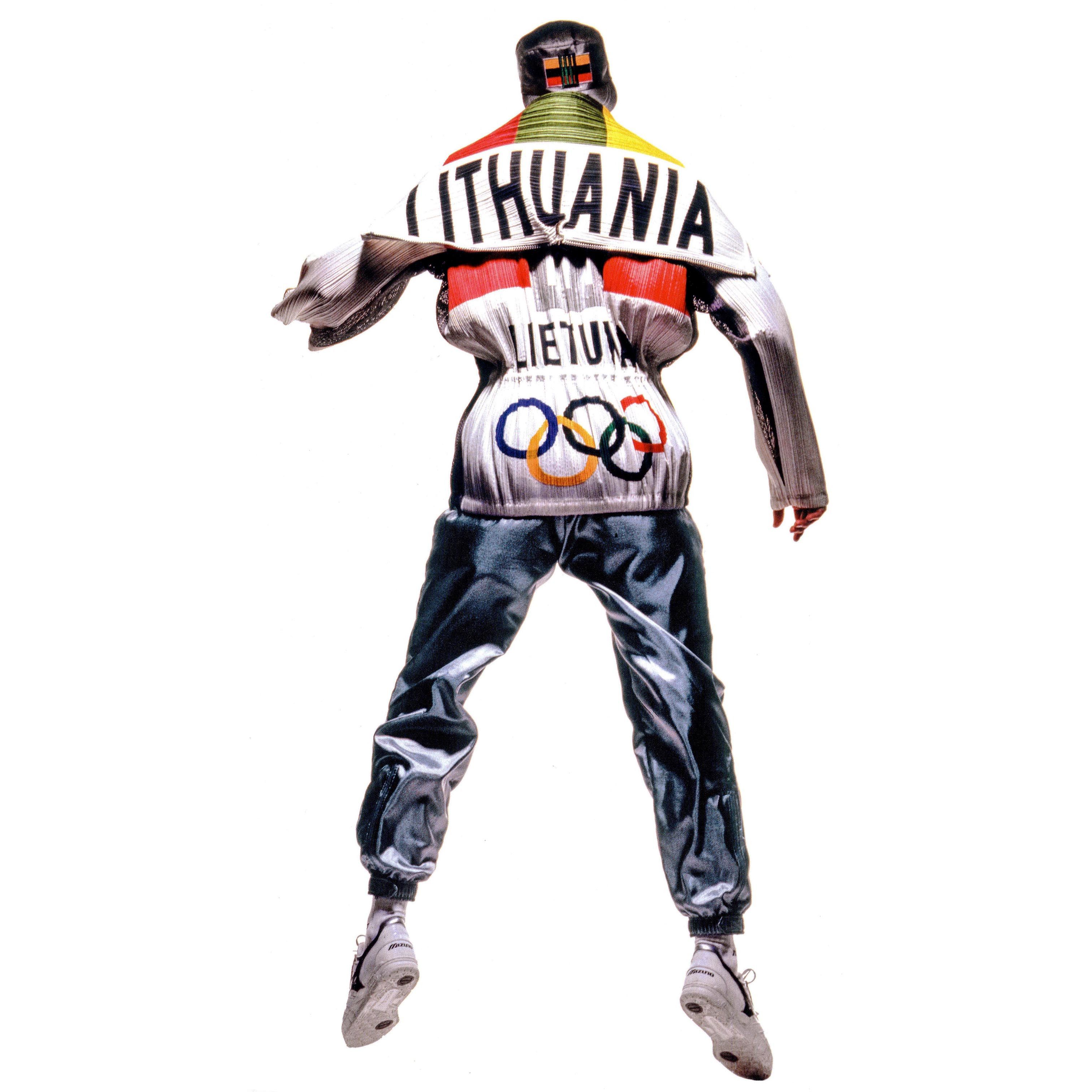 image of Issey Miyake Ss93 1992 Barcelona Olympics Uniform Pleated Jacket in Black, Men's (Size Medium)