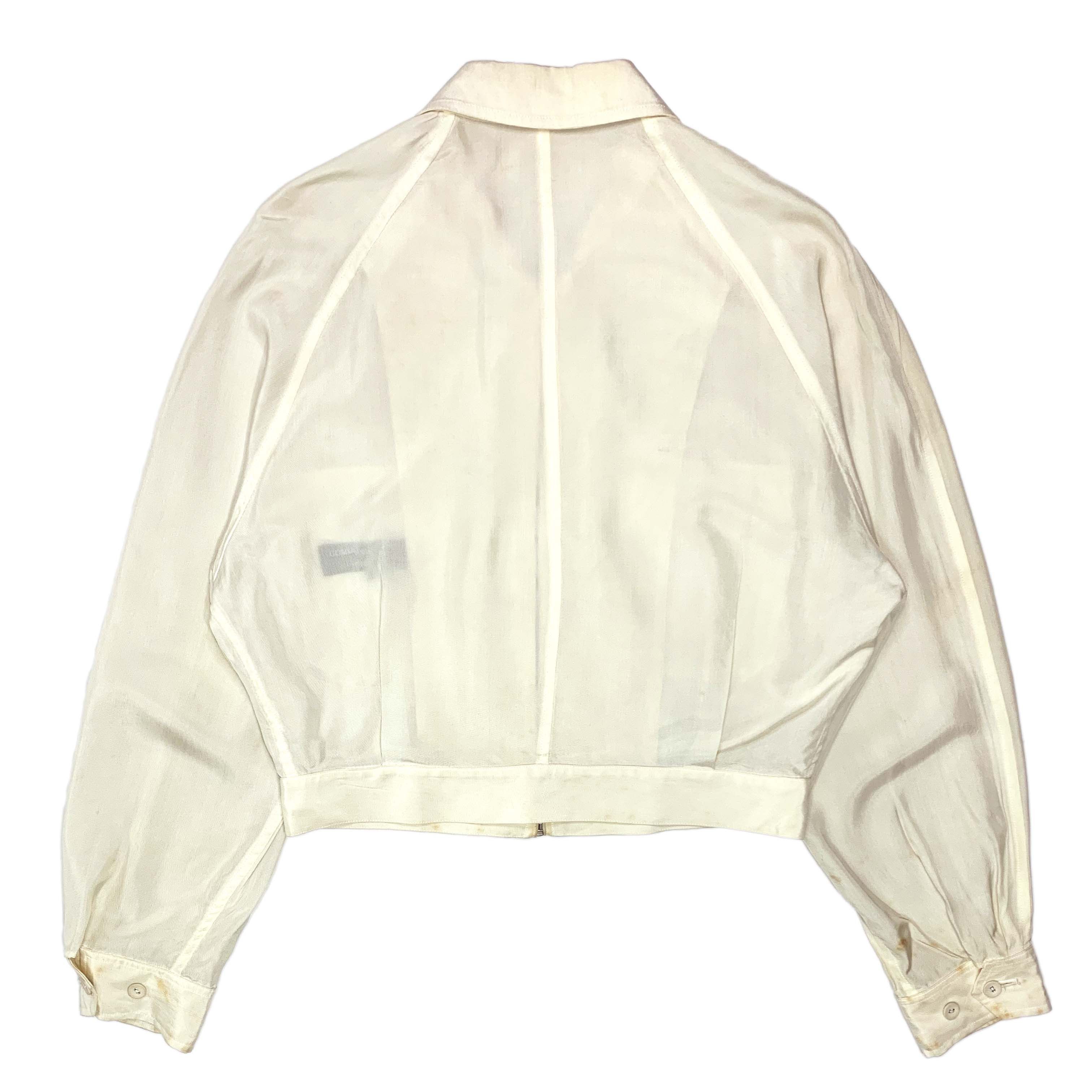 Comme des Garcons × Comme des Garcons Homme × Comme des Garcons Homme Plus SS87 Short Acetate Jacket & Cotton Pants Size 48S - 4 Thumbnail