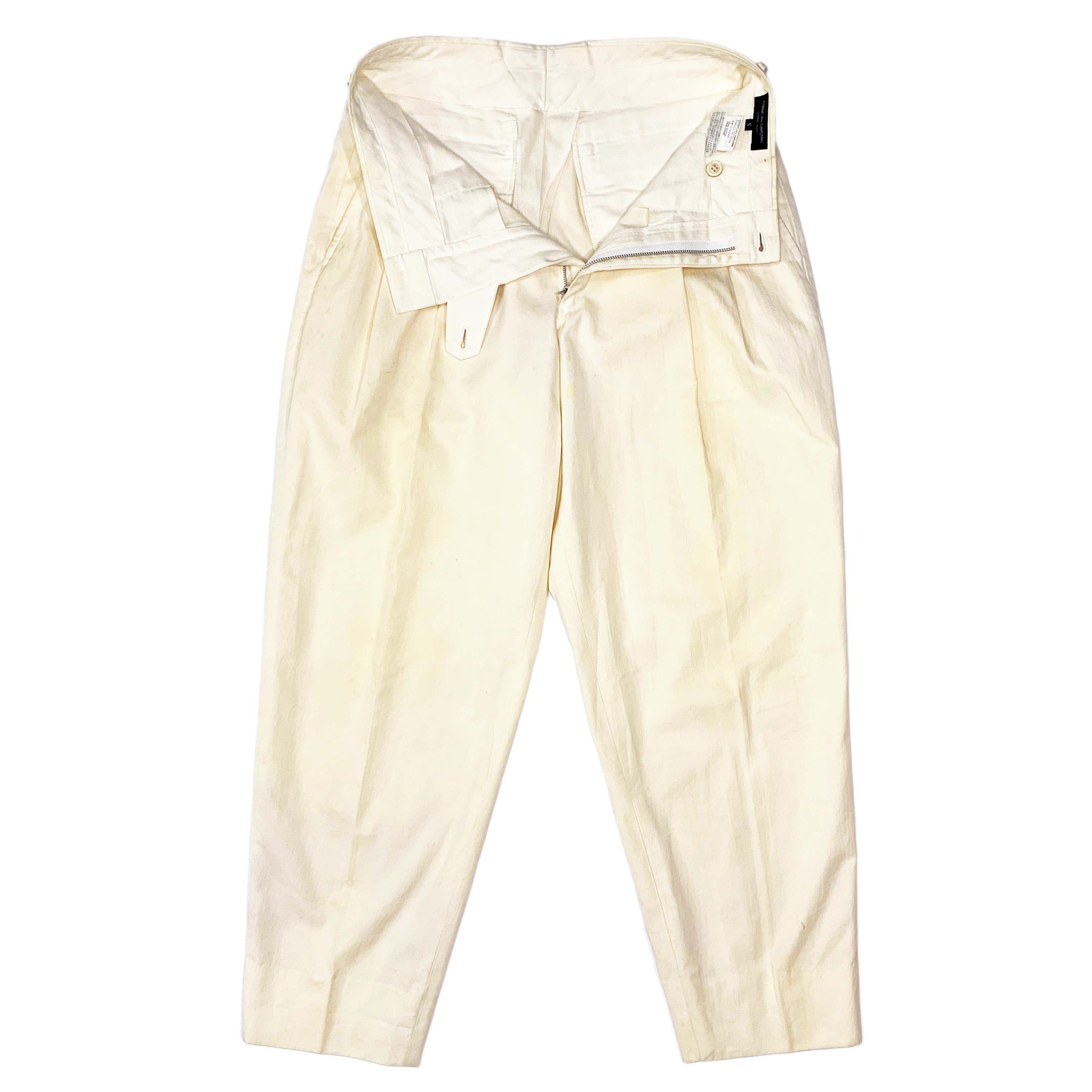 Comme des Garcons × Comme des Garcons Homme × Comme des Garcons Homme Plus SS87 Short Acetate Jacket & Cotton Pants Size 48S - 10 Thumbnail