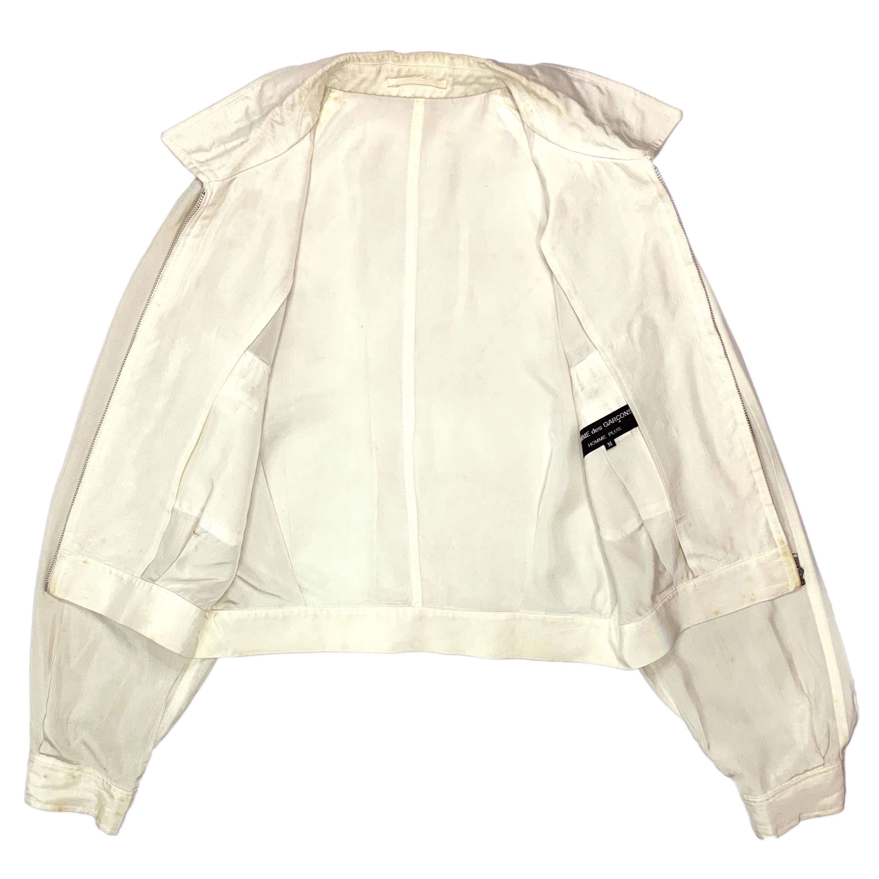 Comme des Garcons × Comme des Garcons Homme × Comme des Garcons Homme Plus SS87 Short Acetate Jacket & Cotton Pants Size 48S - 3 Thumbnail