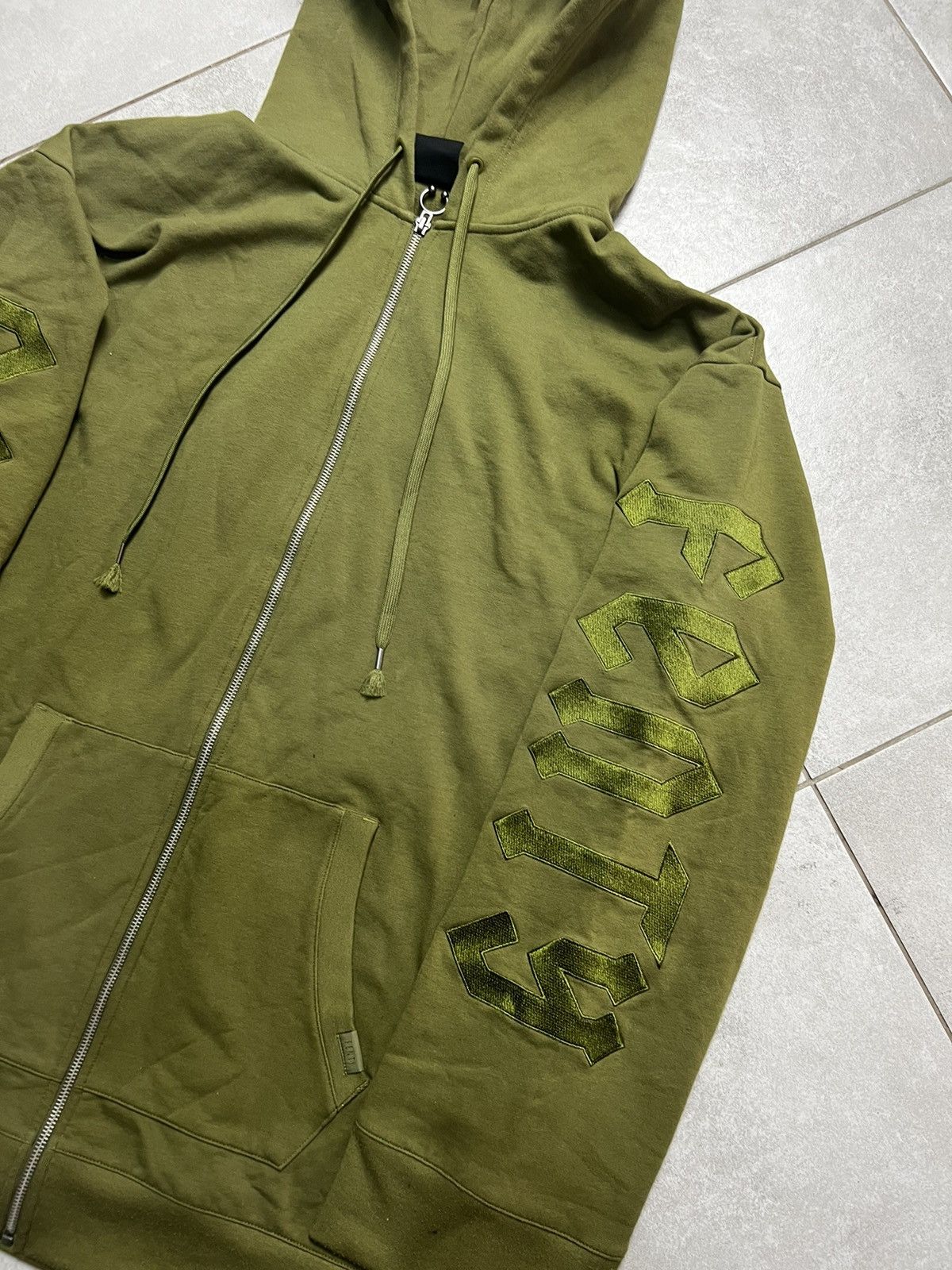 Fenty × Puma Puma Fenty By Rihanna Fleece Hoody With Harness Green Womens Size ONE SIZE - 4 Thumbnail