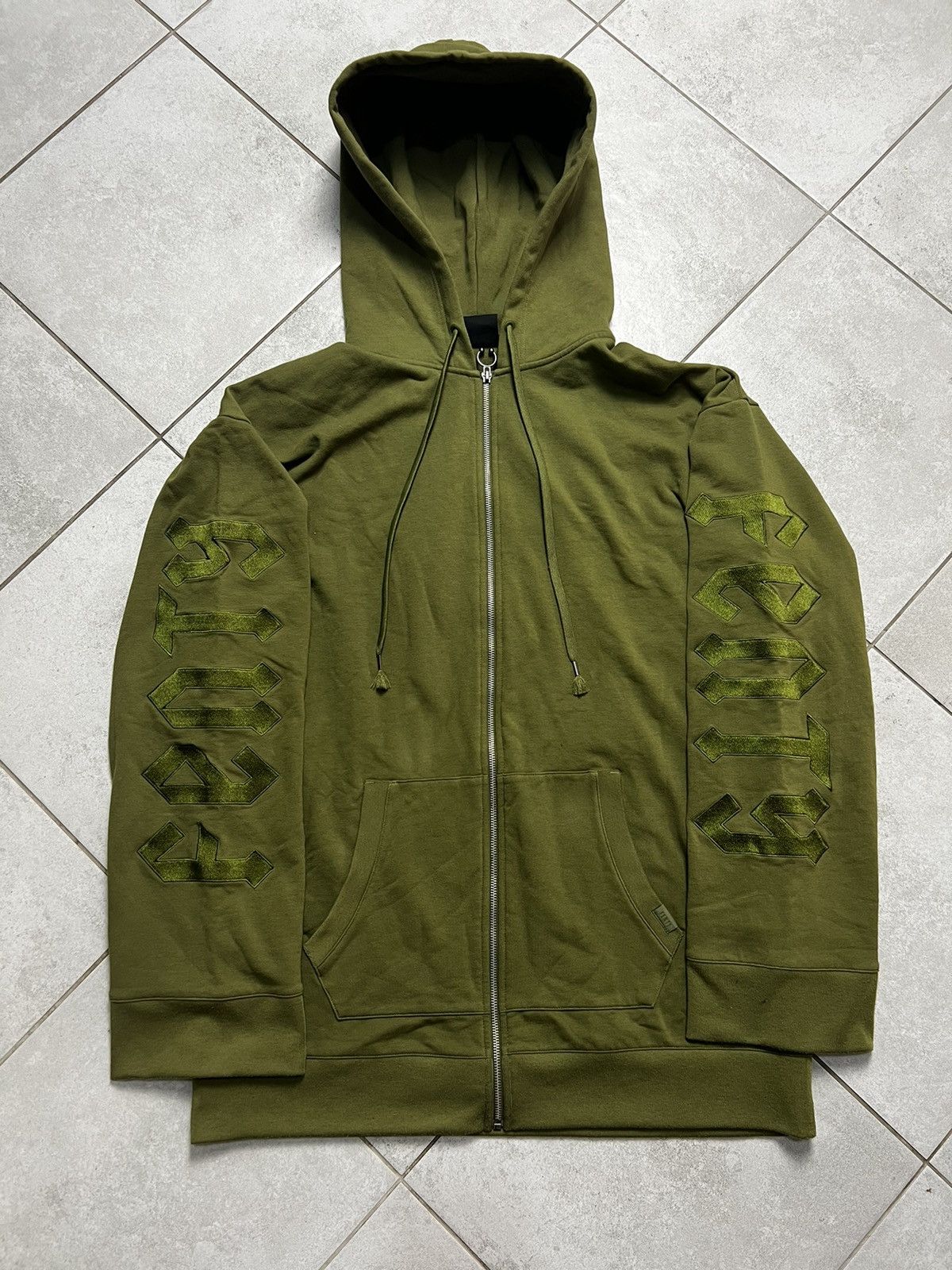 Fenty × Puma Puma Fenty By Rihanna Fleece Hoody With Harness Green Womens Size ONE SIZE - 2 Thumbnail