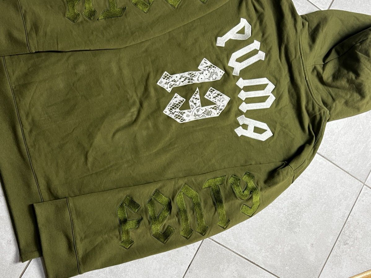 Fenty × Puma Puma Fenty By Rihanna Fleece Hoody With Harness Green Womens Size ONE SIZE - 6 Thumbnail