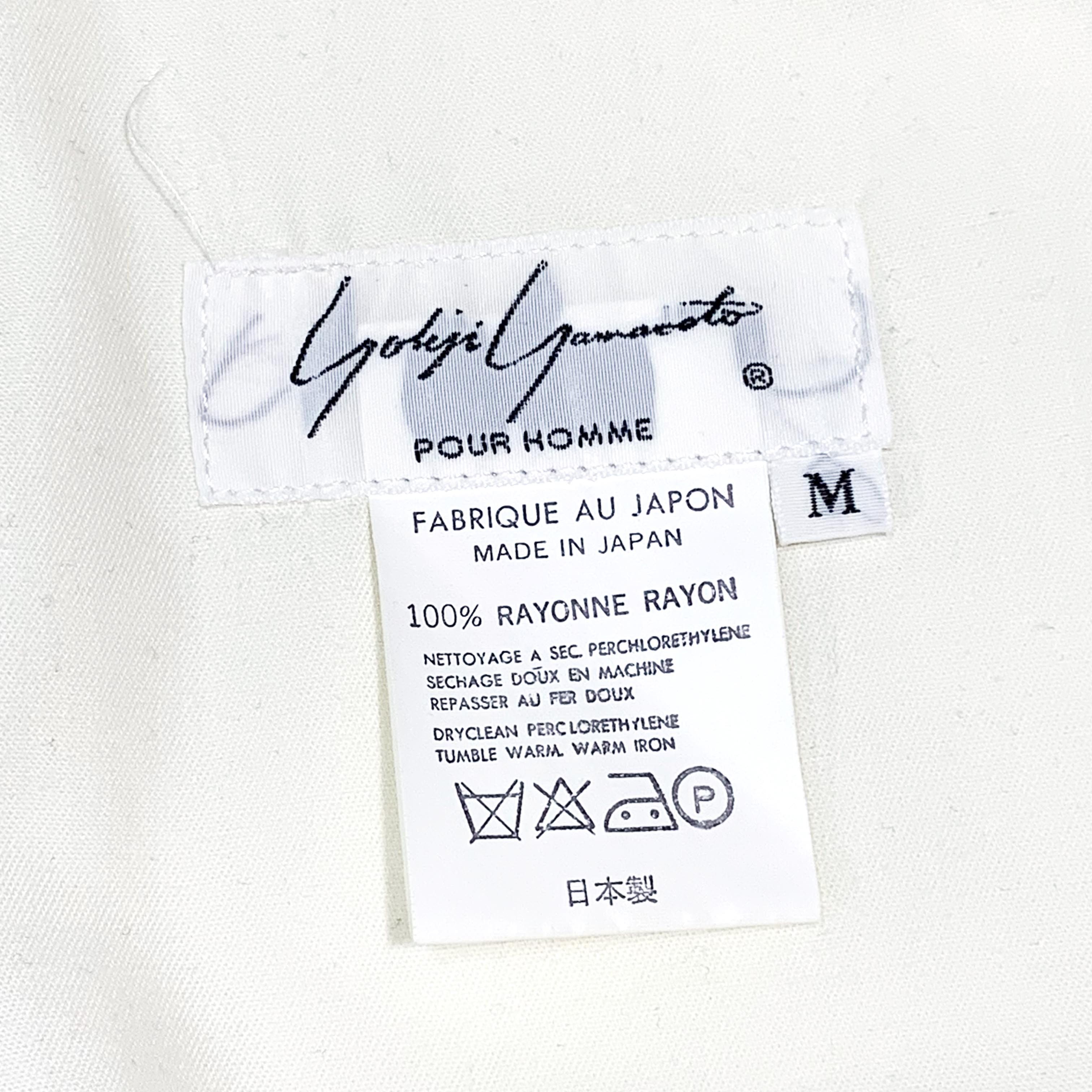 Yohji Yamamoto SS89 Oversized Rayon Suit with Flower-Shaped Buttons Size 50L - 17 Thumbnail
