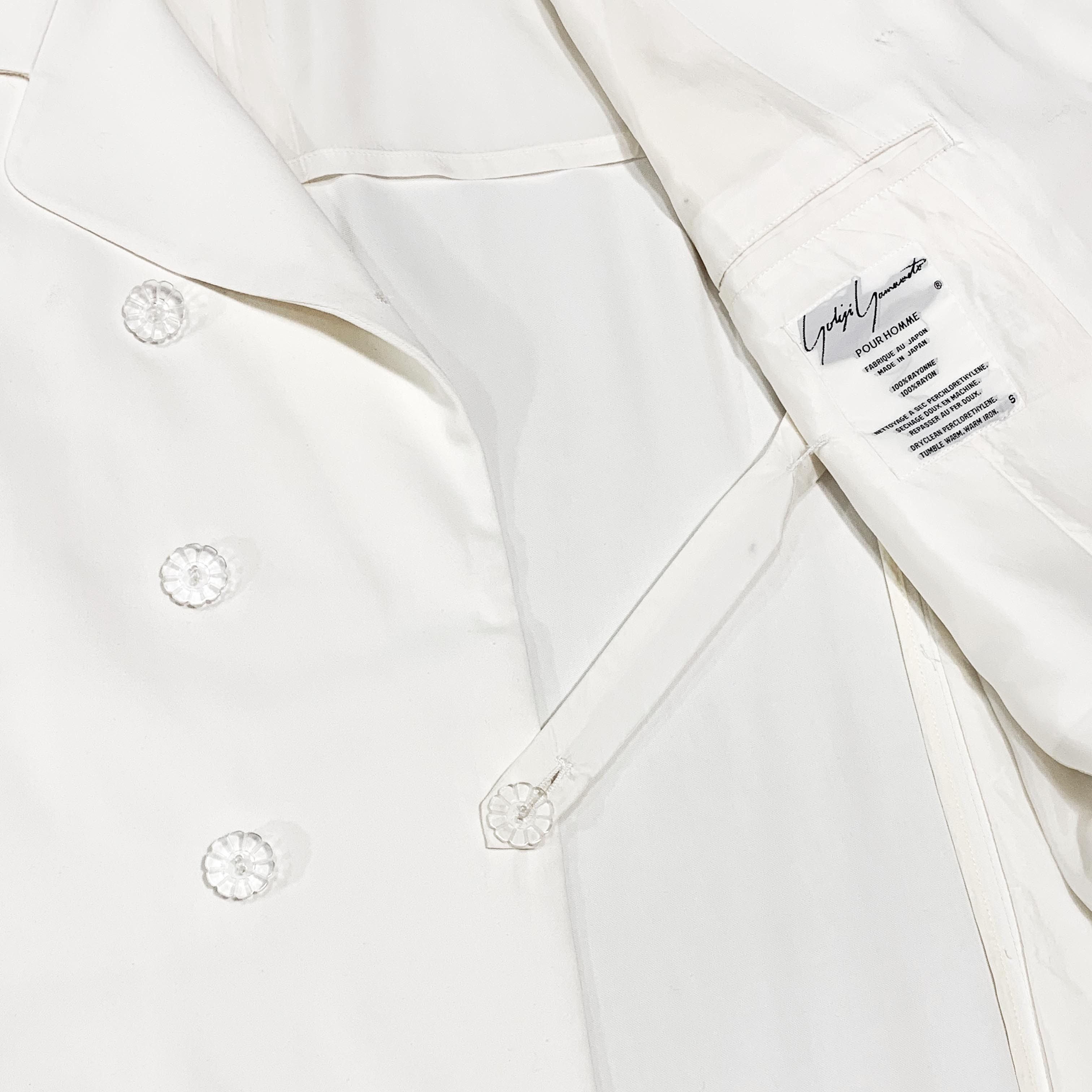 Yohji Yamamoto SS89 Oversized Rayon Suit with Flower-Shaped Buttons Size 50L - 9 Thumbnail
