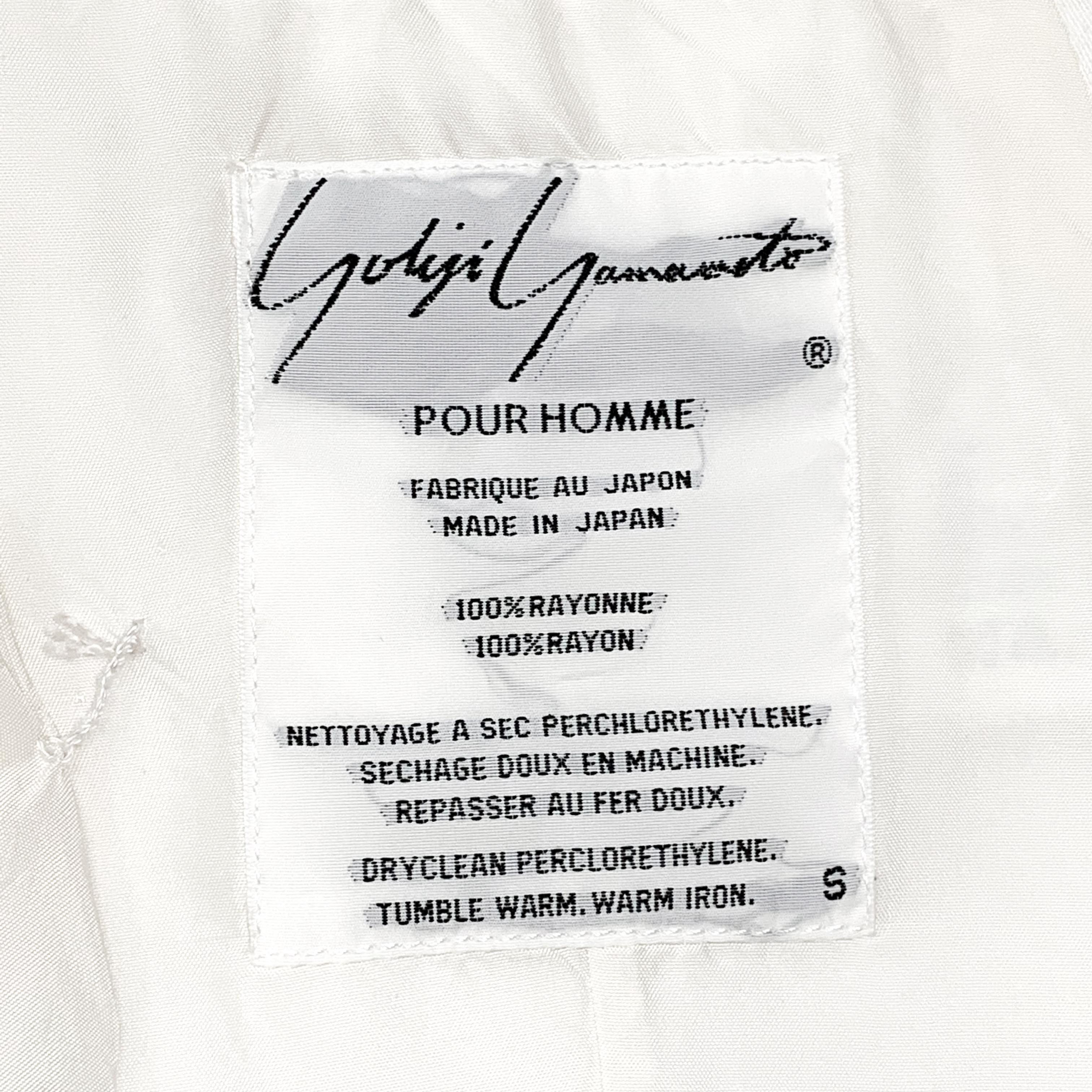 Yohji Yamamoto SS89 Oversized Rayon Suit with Flower-Shaped Buttons Size 50L - 10 Thumbnail