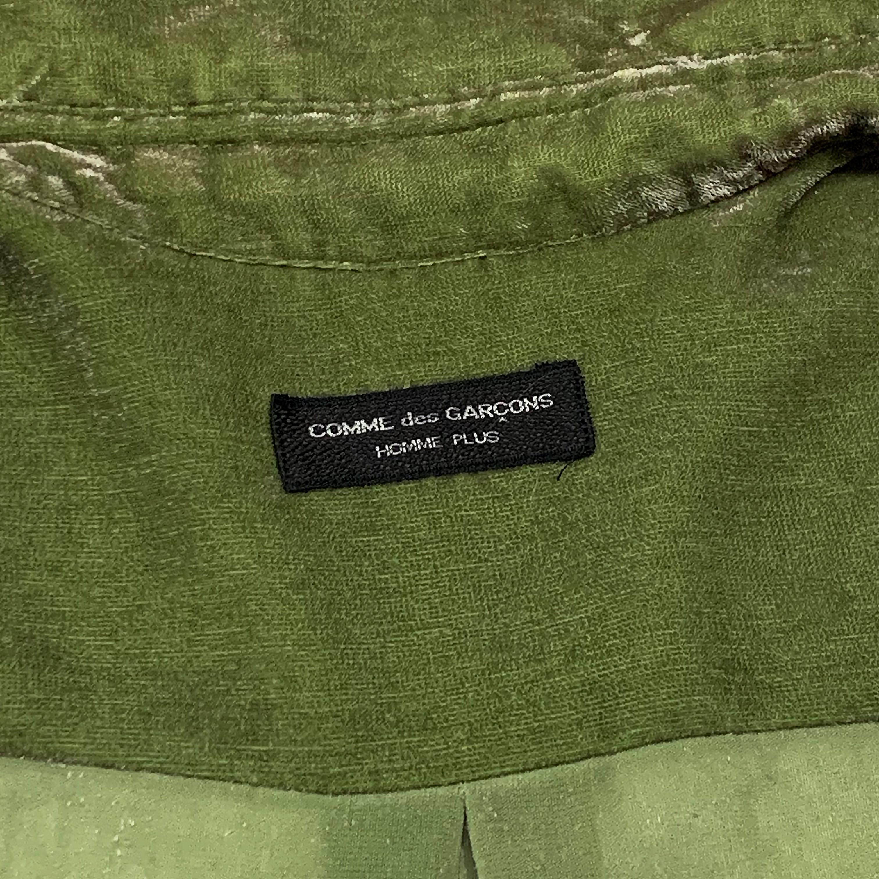 Comme des Garcons × Comme des Garcons Homme Plus AW91 Sheer Rayon-Polyester Blend Velour Shirt Size US L / EU 52-54 / 3 - 4 Thumbnail