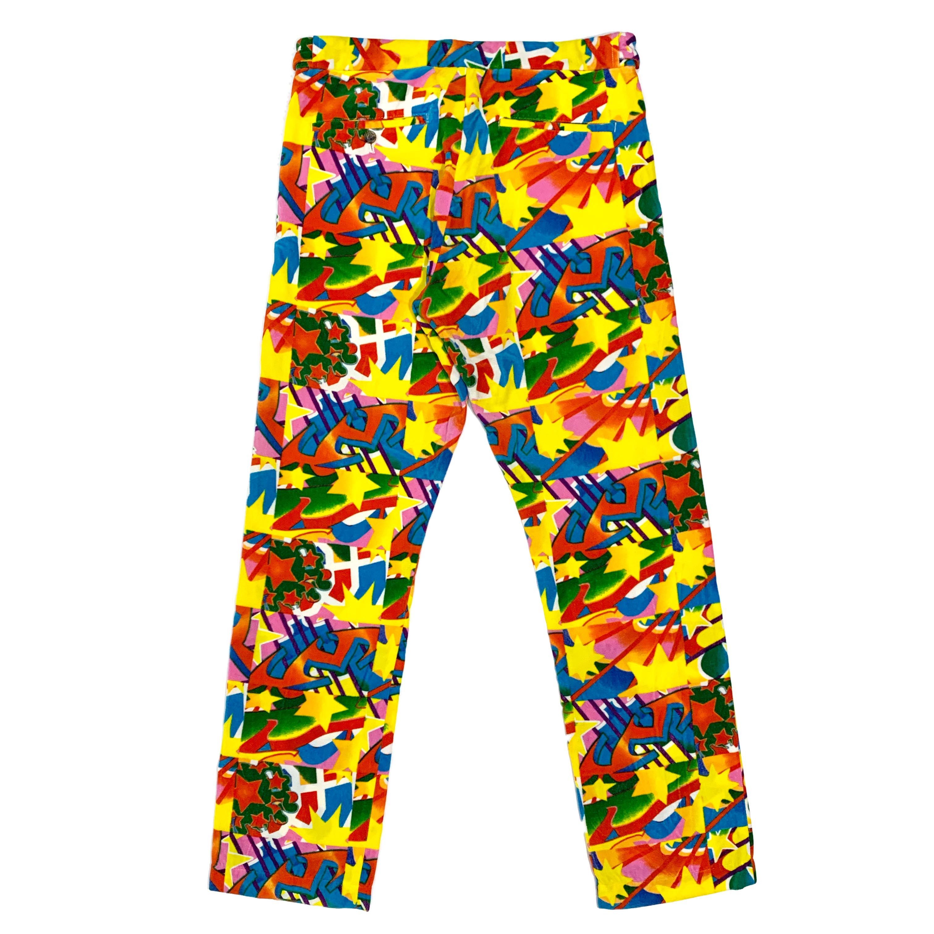 Comme des Garcons × Comme des Garcons Homme Plus AW01 Psychedelic Velour Pants Size US 30 / EU 46 - 3 Thumbnail