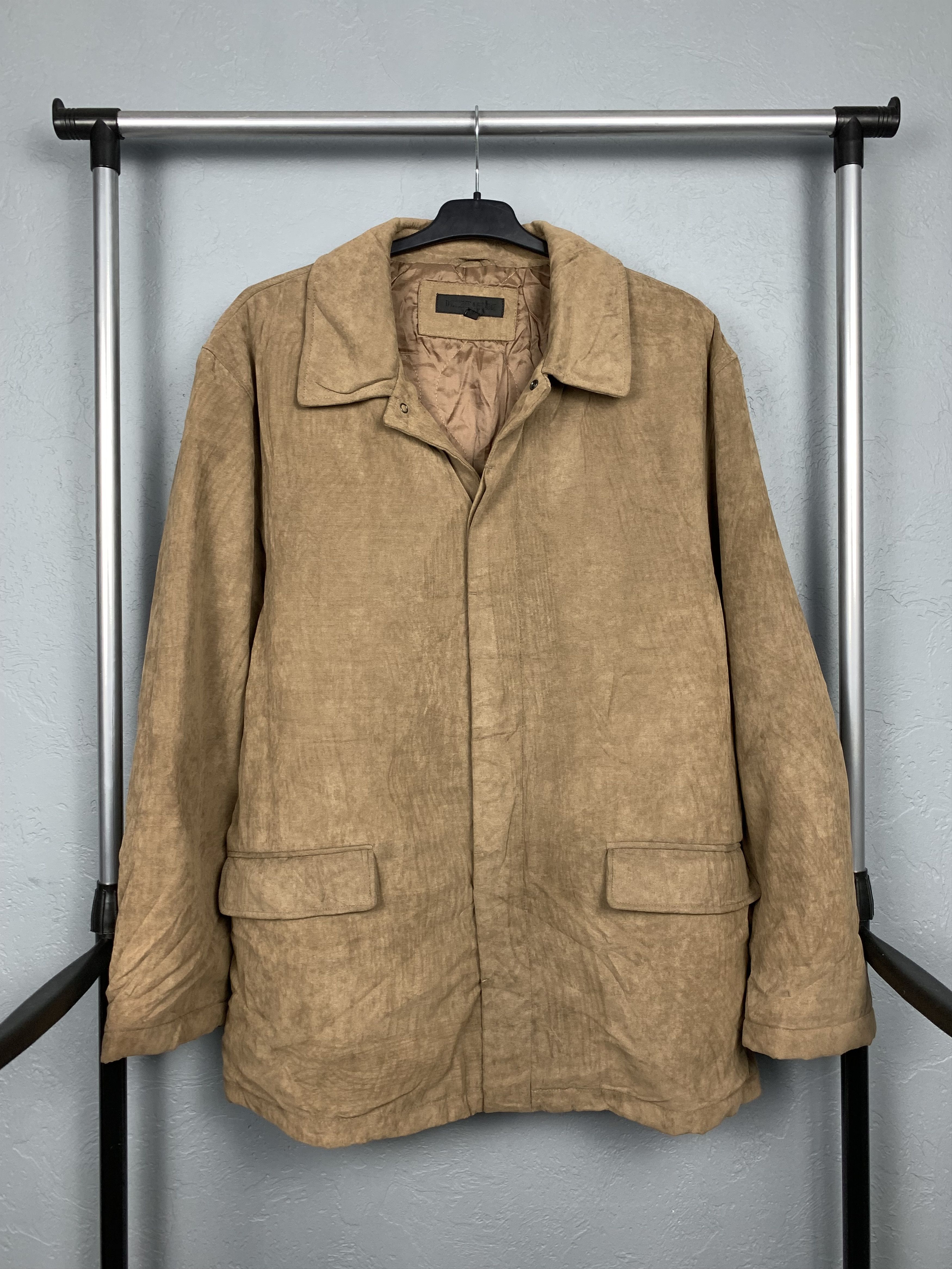 Armoire D'Homme D'Homme A Homme Vintage Suede Leather Mens Jacket Size US L / EU 52-54 / 3 - 1 Thumbnail