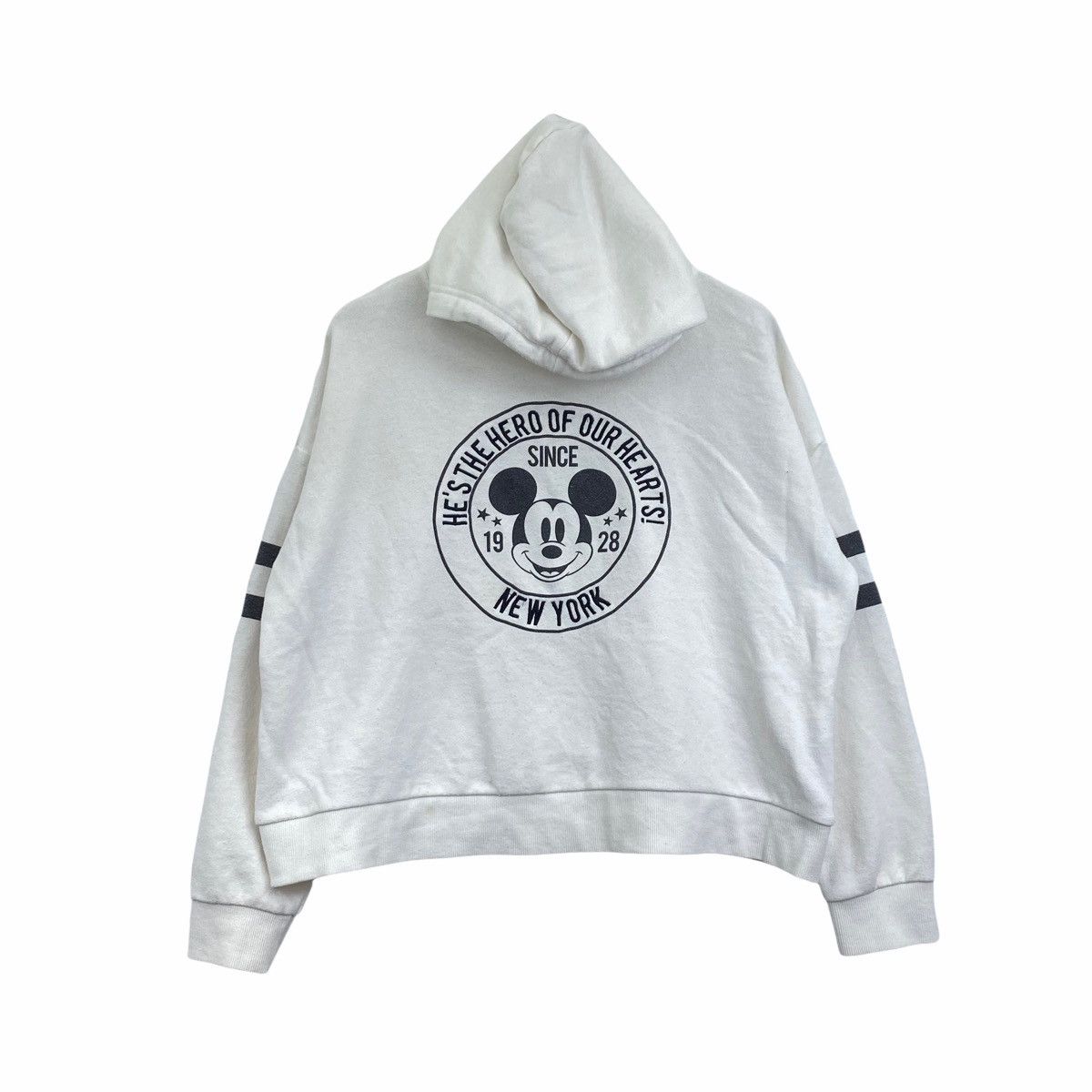 Vintage Disney Mickey Mouse Crop Top Hoodie Sweatshirt