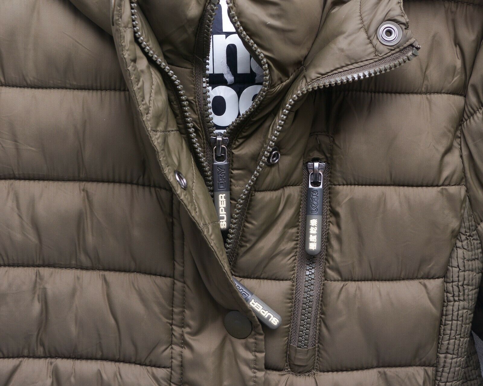 Superdry Fuji Puffer Jacket Women Coat Hooded Padded Zip Up Outerwear Size S / US 4 / IT 40 - 5 Thumbnail