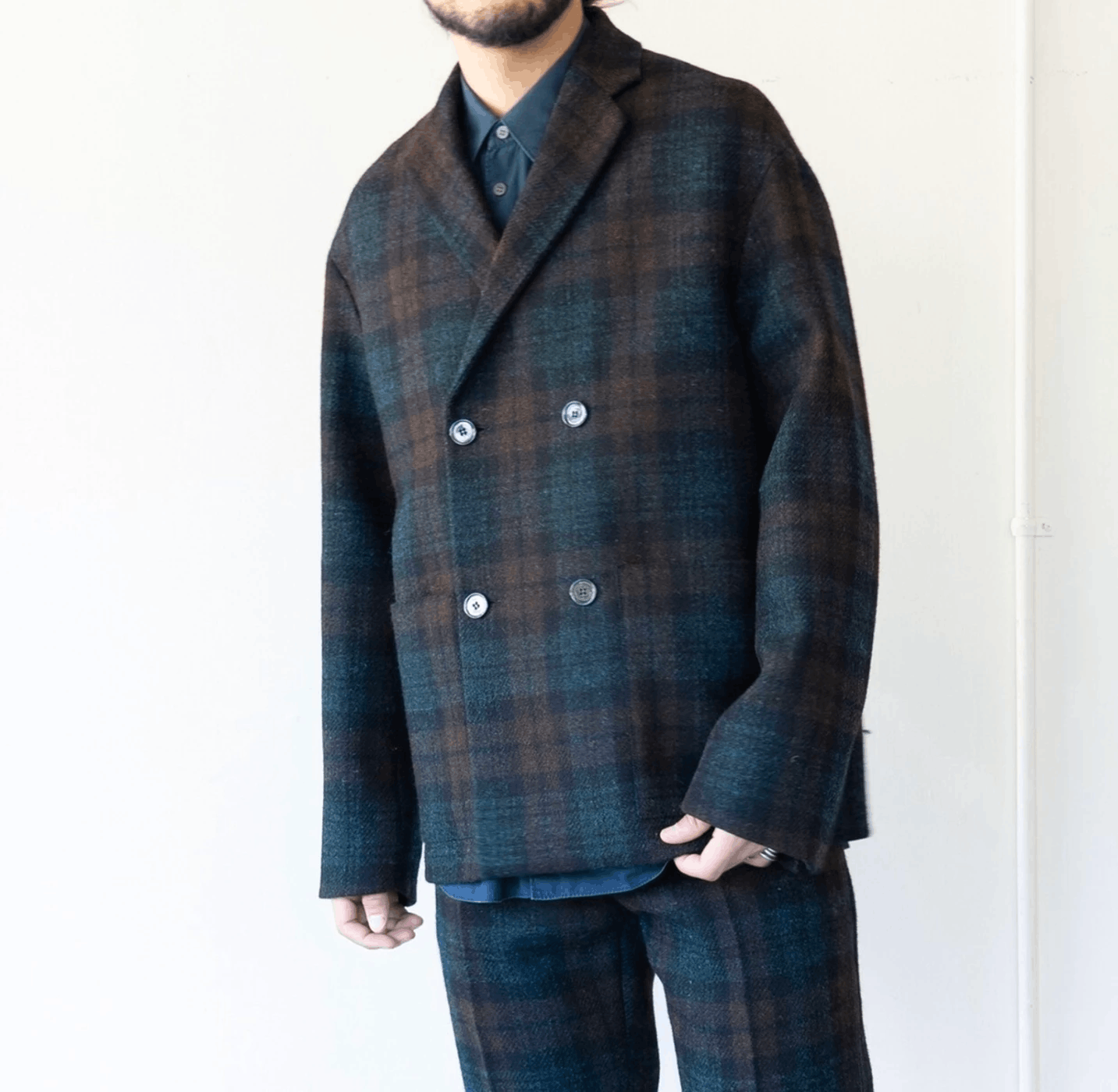 OAMC BEAUTIFUL Harris Tweed Oversized Double Breasted Jacket Size US L / EU 52-54 / 3 - 3 Thumbnail