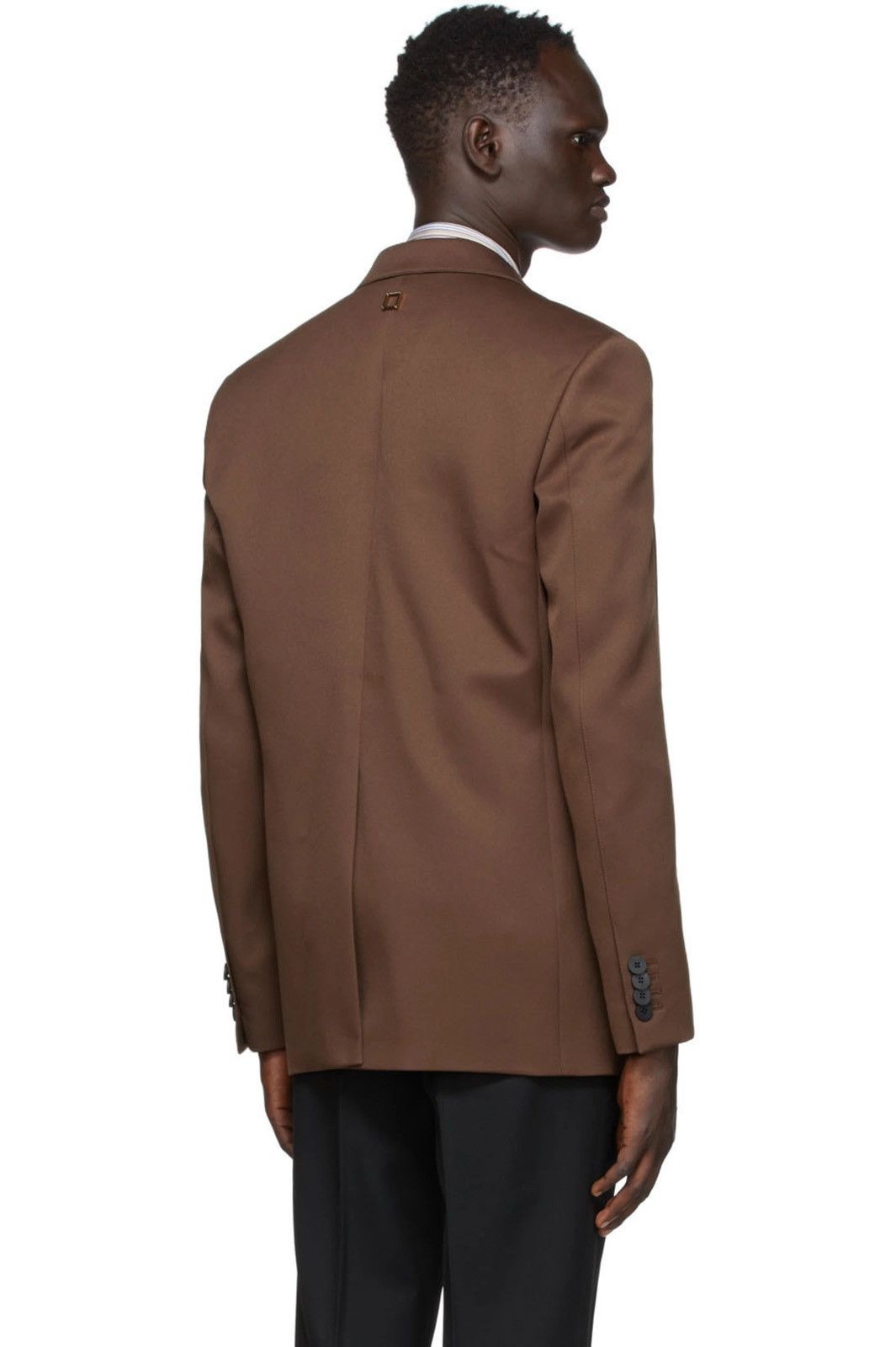 Wooyoungmi NEW sz50 Brown Mud Logo Oversized Two-Button Blazer Jacket Size US M / EU 48-50 / 2 - 3 Thumbnail