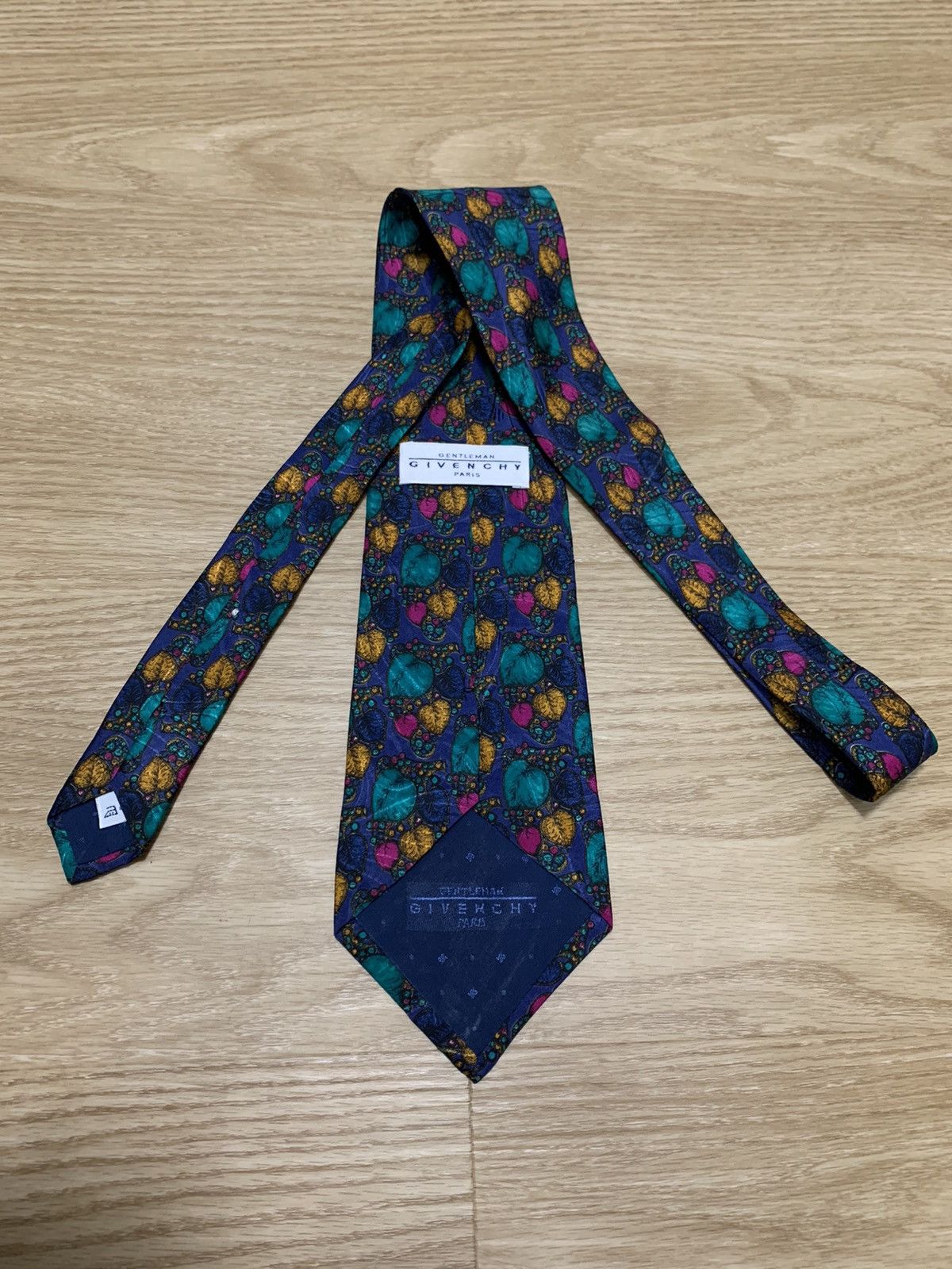 Givenchy Givenchy Gentleman Multi Colour Leaf Printed Tie Size ONE SIZE - 2 Thumbnail