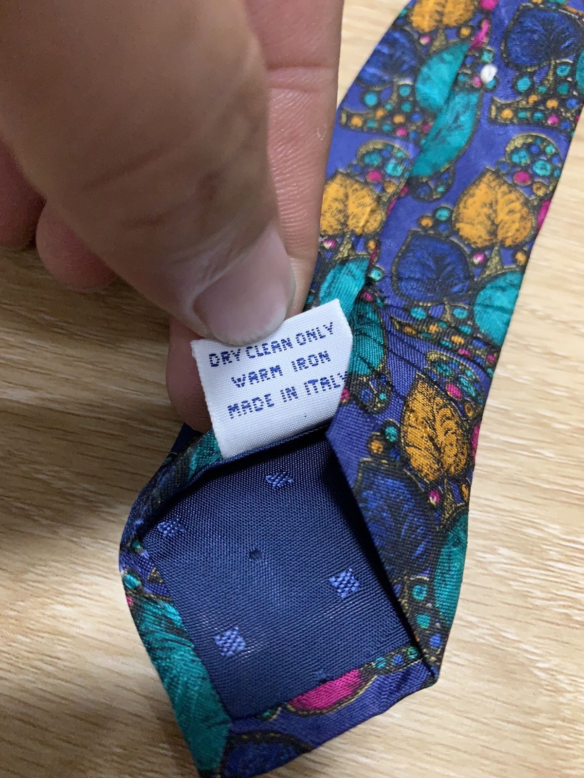 Givenchy Givenchy Gentleman Multi Colour Leaf Printed Tie Size ONE SIZE - 8 Thumbnail