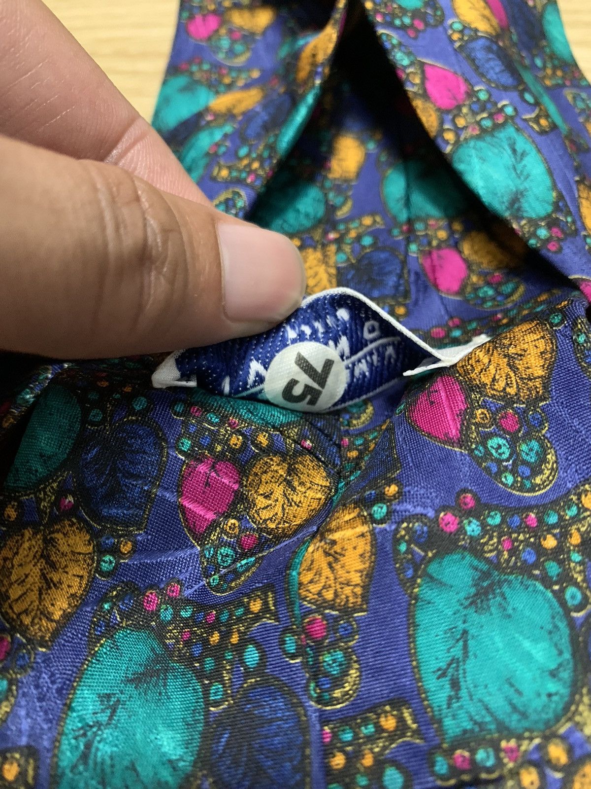 Givenchy Givenchy Gentleman Multi Colour Leaf Printed Tie Size ONE SIZE - 5 Thumbnail
