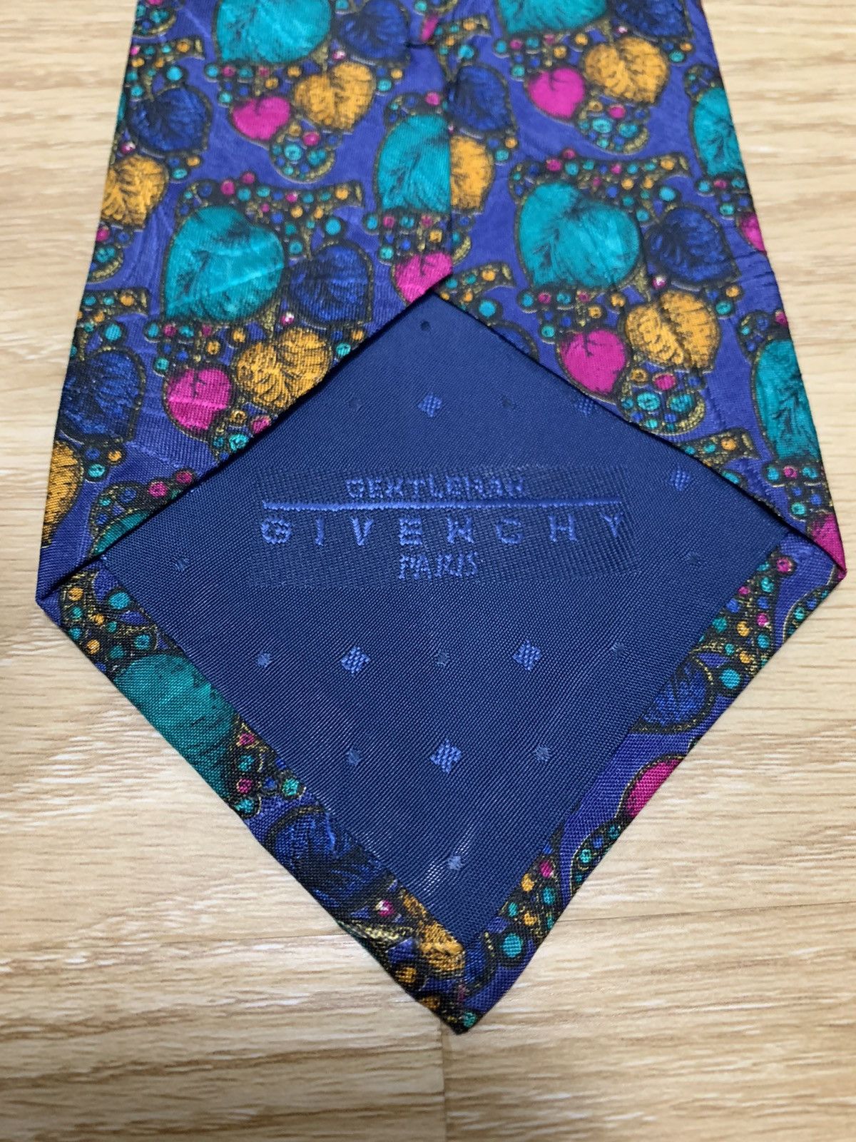 Givenchy Givenchy Gentleman Multi Colour Leaf Printed Tie Size ONE SIZE - 3 Thumbnail