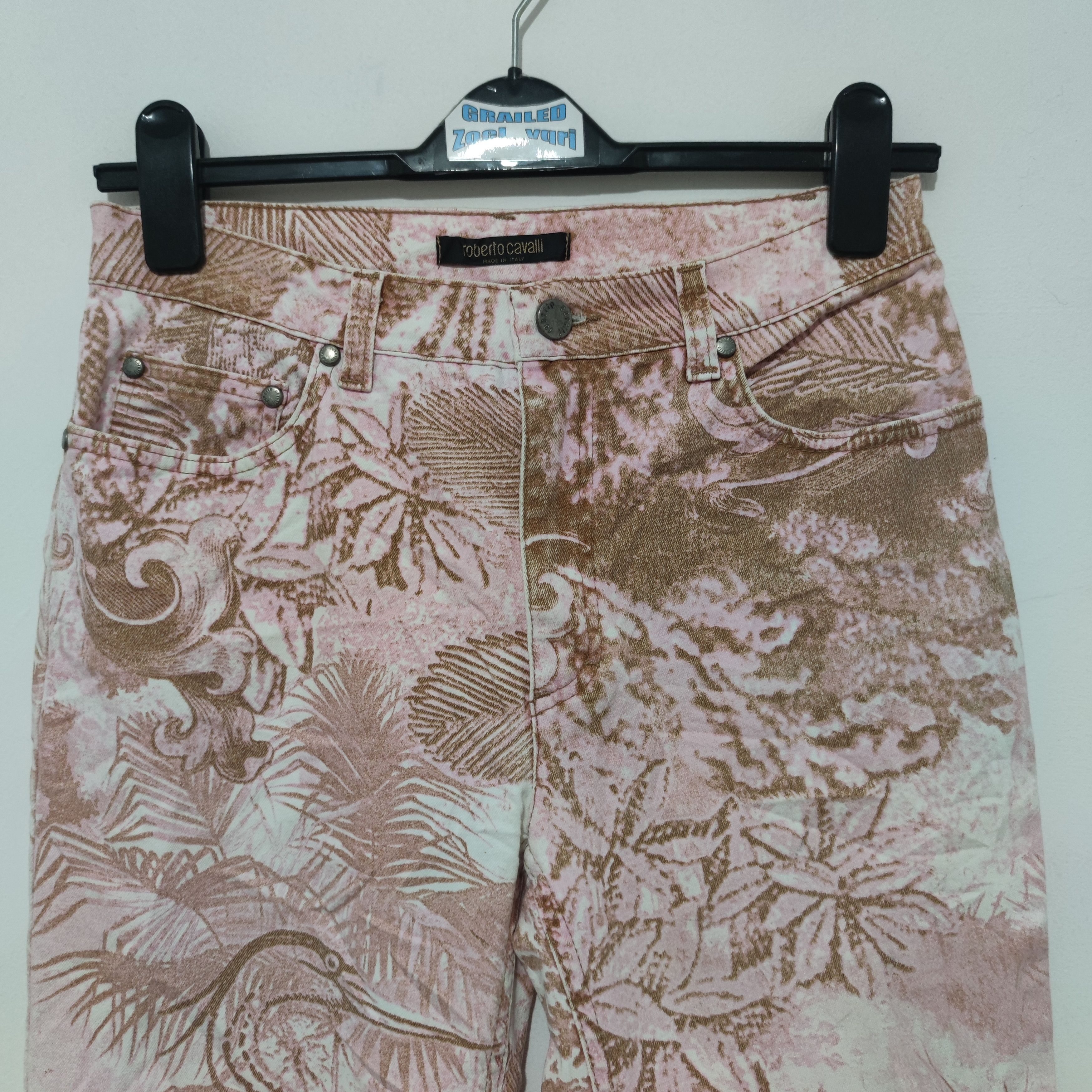 Roberto Cavalli Roberto Cavalli Full Print Jeans Stork in the florest Size US 28 / EU 44 - 3 Thumbnail